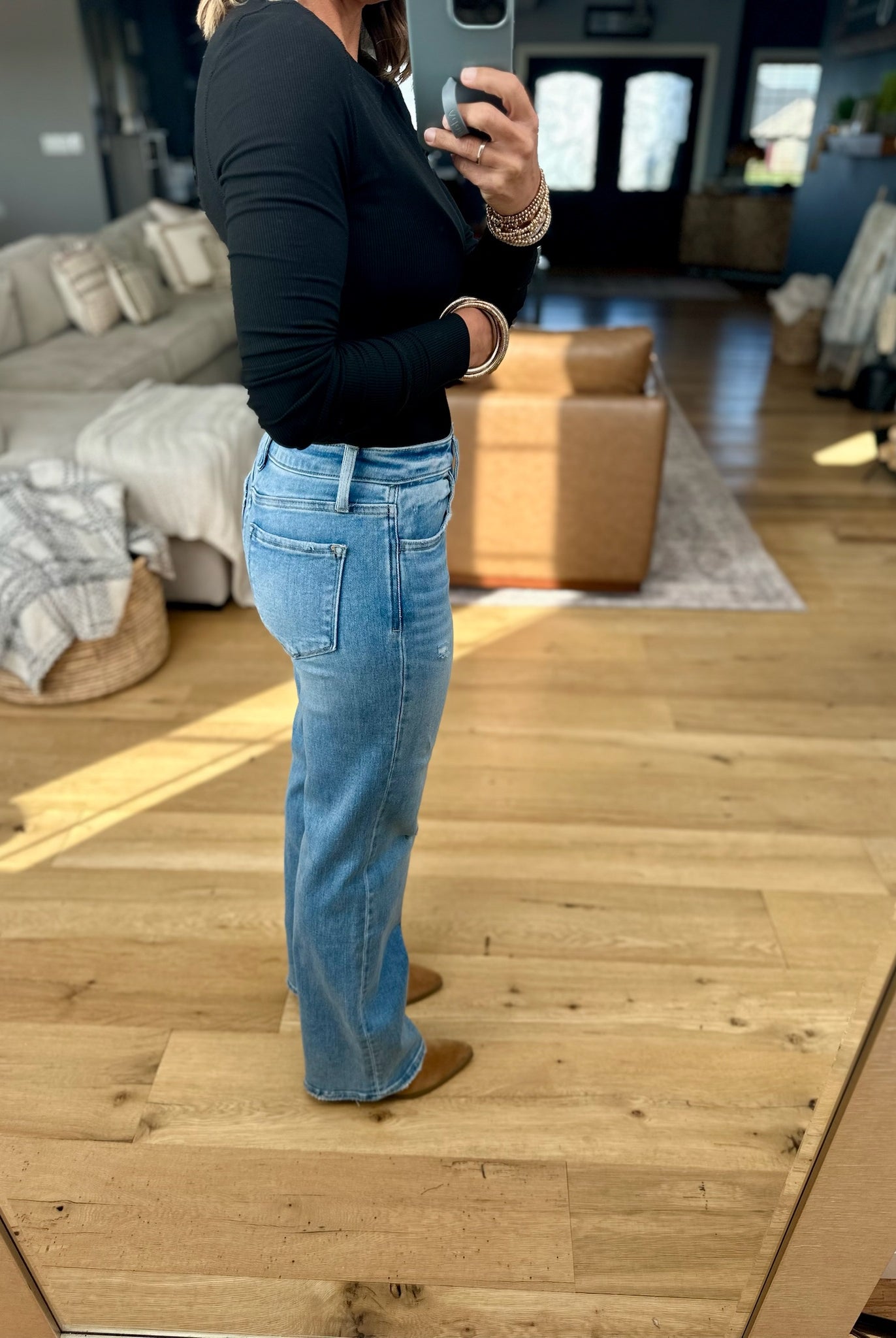 The Josie Mid-Rise Slim Wide Leg Denim-Vervet-Anna Kaytes Boutique, Women's Fashion Boutique in Grinnell, Iowa