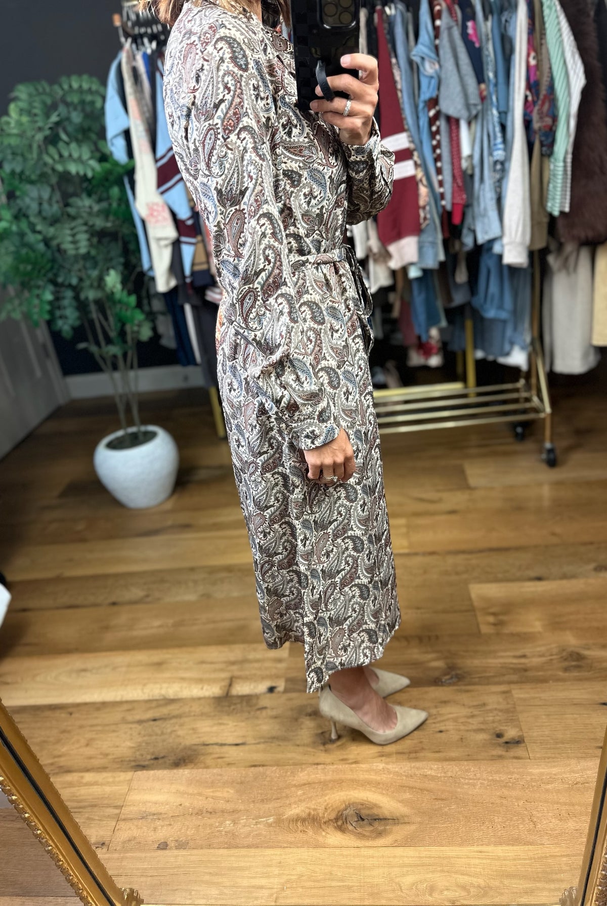 Say The Right Thing Patterned Dress-Dresses-She & Sky-Anna Kaytes Boutique, Women's Fashion Boutique in Grinnell, Iowa