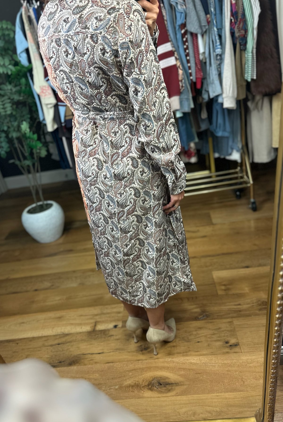 Say The Right Thing Patterned Dress-Dresses-She & Sky-Anna Kaytes Boutique, Women's Fashion Boutique in Grinnell, Iowa