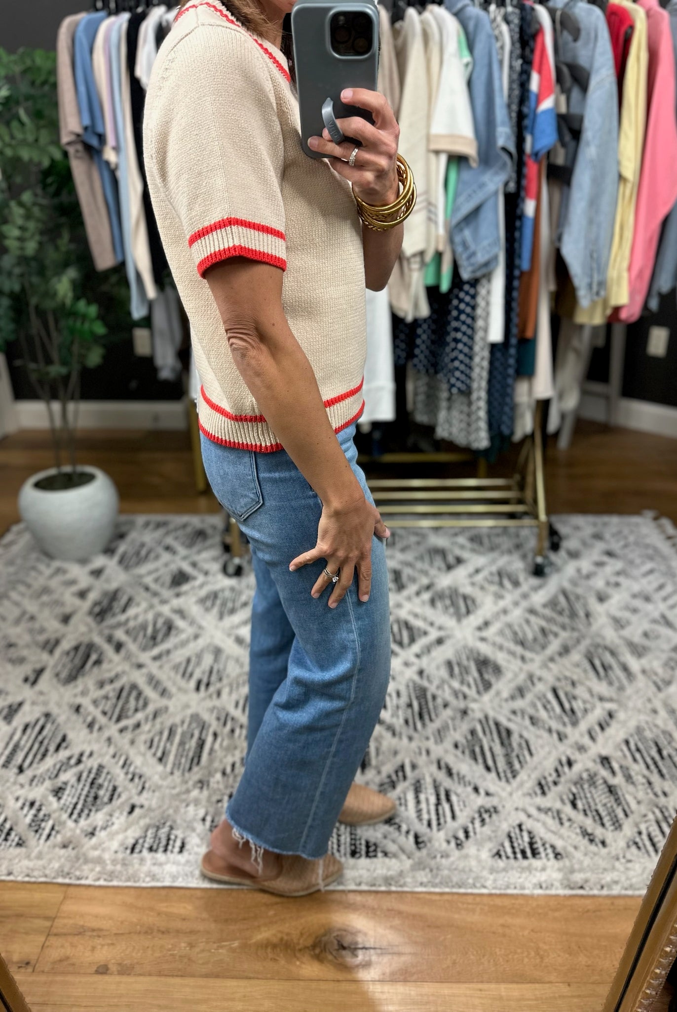 The Right Kind Trim Knit Top-Sweaters-Wishlist-Anna Kaytes Boutique, Women's Fashion Boutique in Grinnell, Iowa