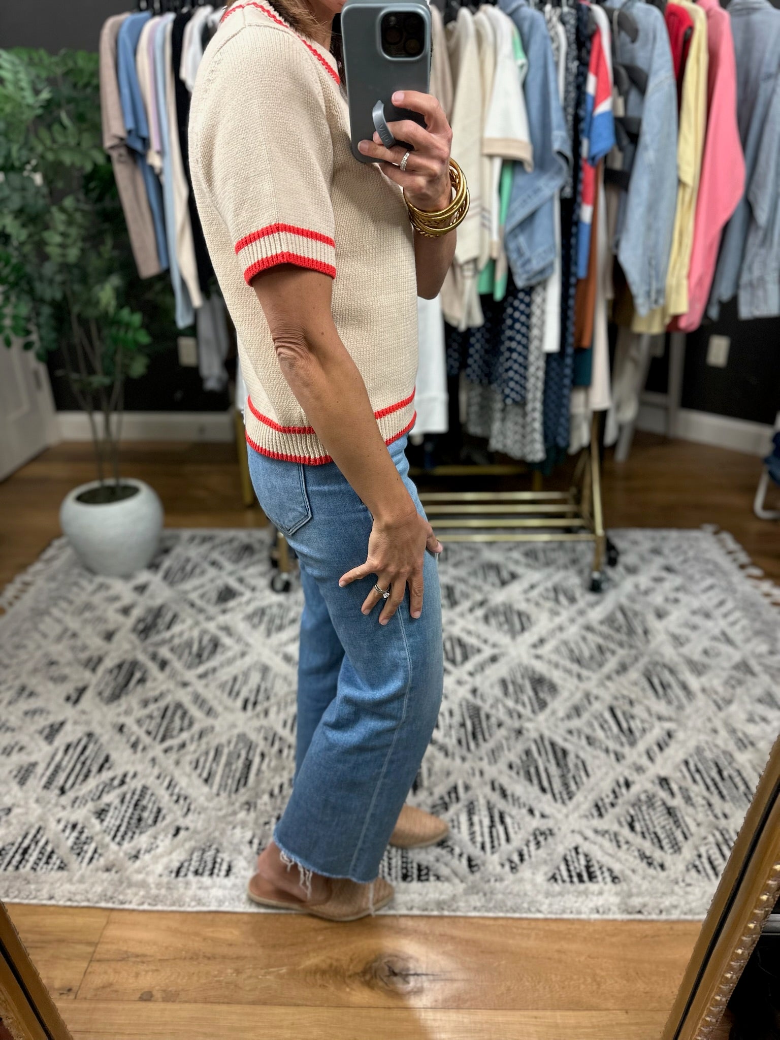 The Right Kind Trim Knit Top-Sweaters-Wishlist-Anna Kaytes Boutique, Women's Fashion Boutique in Grinnell, Iowa