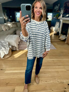 Thinking Still Striped Top-Bucketlist-Anna Kaytes Boutique, Women's Fashion Boutique in Grinnell, Iowa