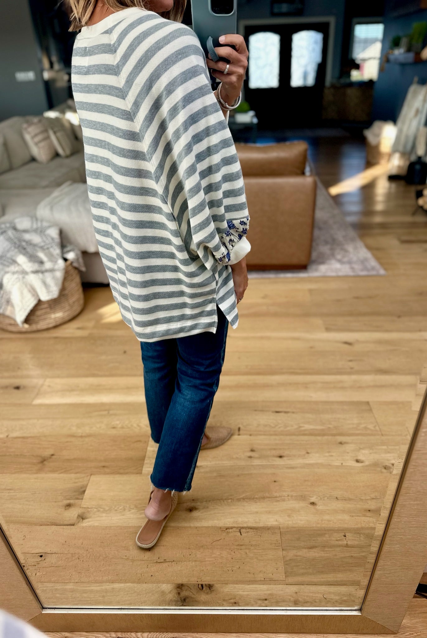 Thinking Still Striped Top-Bucketlist-Anna Kaytes Boutique, Women's Fashion Boutique in Grinnell, Iowa