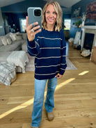 Take A Look Striped Knit Sweater-Blu Pepper-Anna Kaytes Boutique, Women's Fashion Boutique in Grinnell, Iowa