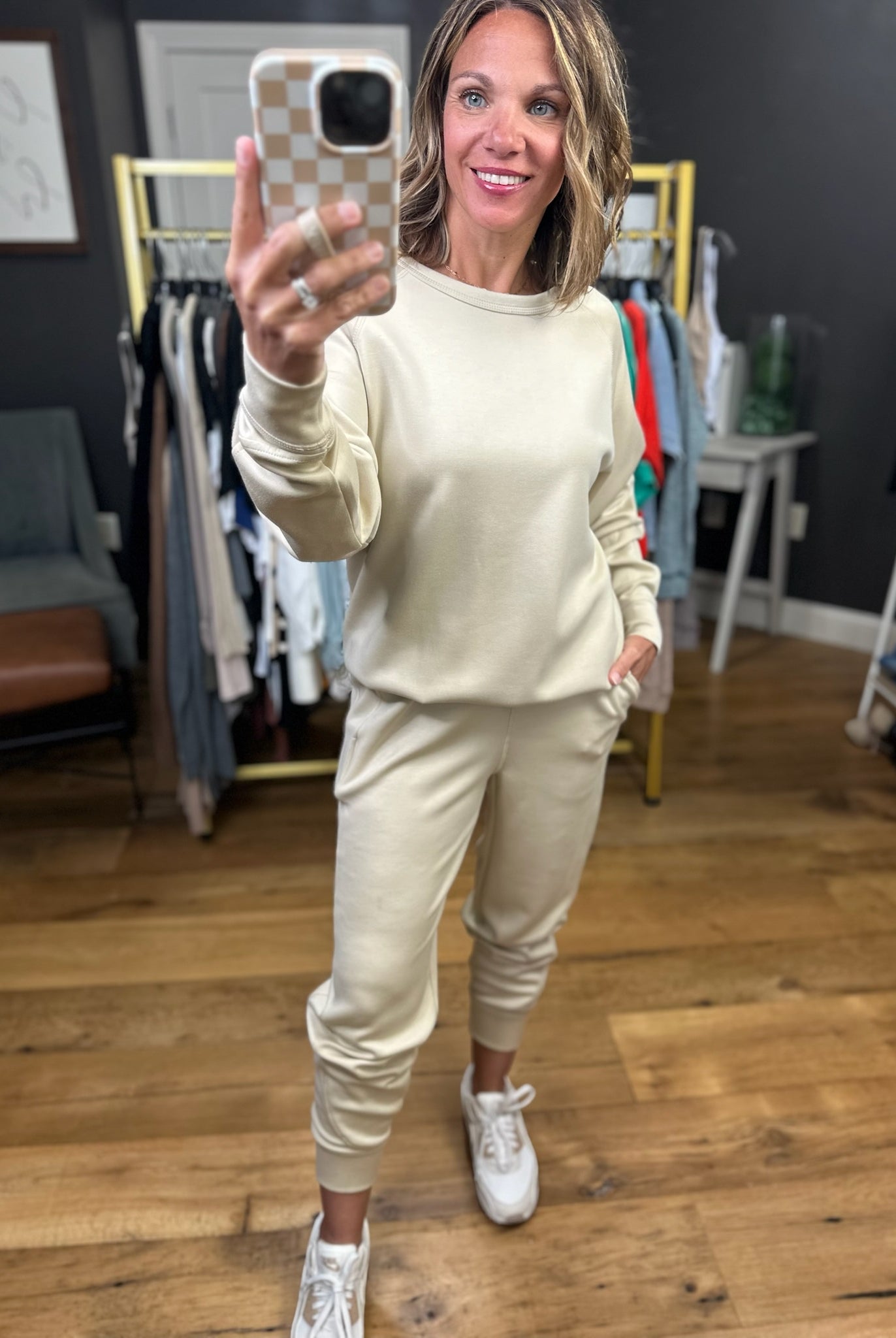 The Elsie 2-Piece Crewneck + Jogger Set - Multiple Options-Mono B-Anna Kaytes Boutique, Women's Fashion Boutique in Grinnell, Iowa