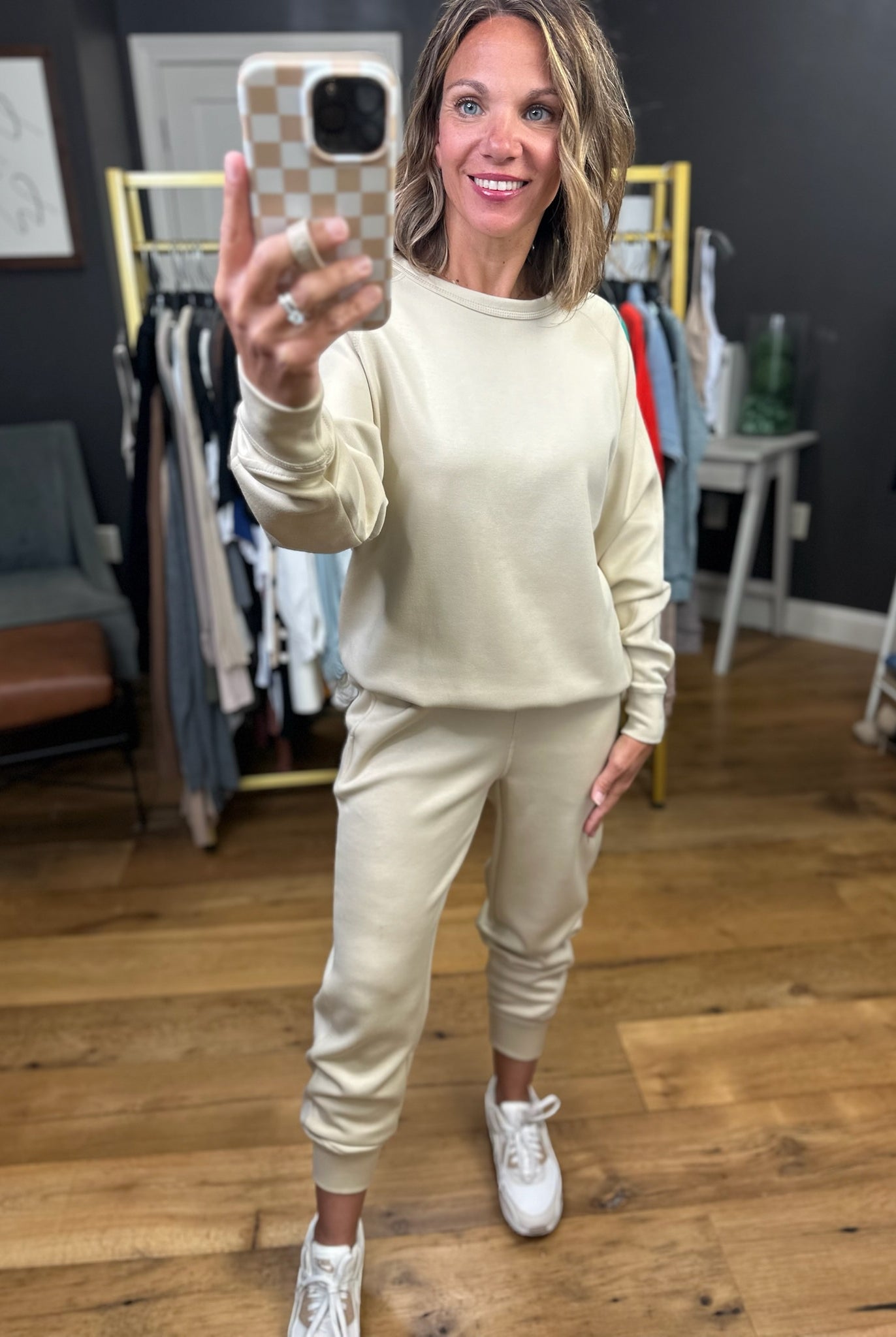 The Elsie 2-Piece Crewneck + Jogger Set - Multiple Options-Mono B-Anna Kaytes Boutique, Women's Fashion Boutique in Grinnell, Iowa