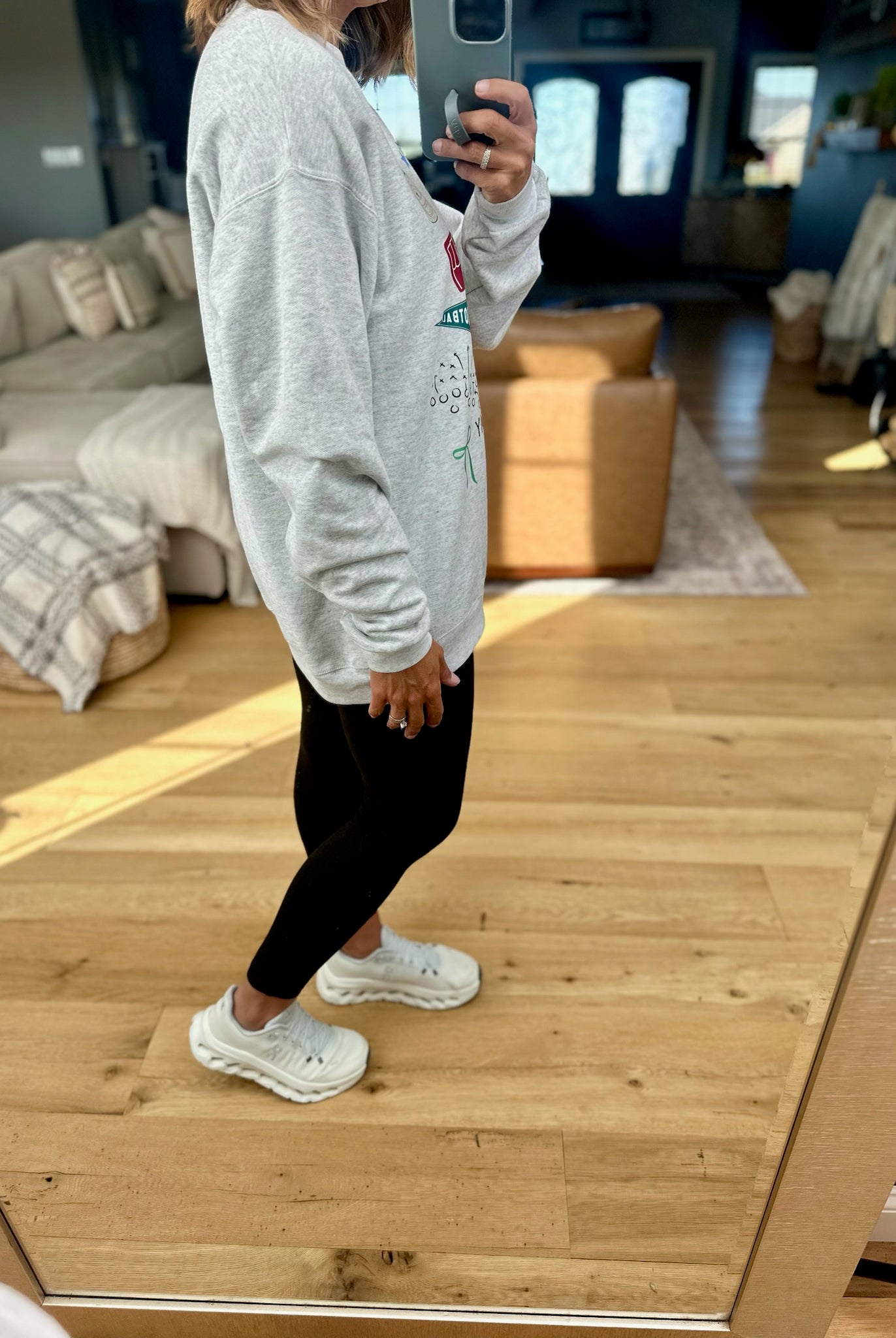 Run The Dang Ball Crewneck Sweatshirt-Etta & East-Anna Kaytes Boutique, Women's Fashion Boutique in Grinnell, Iowa