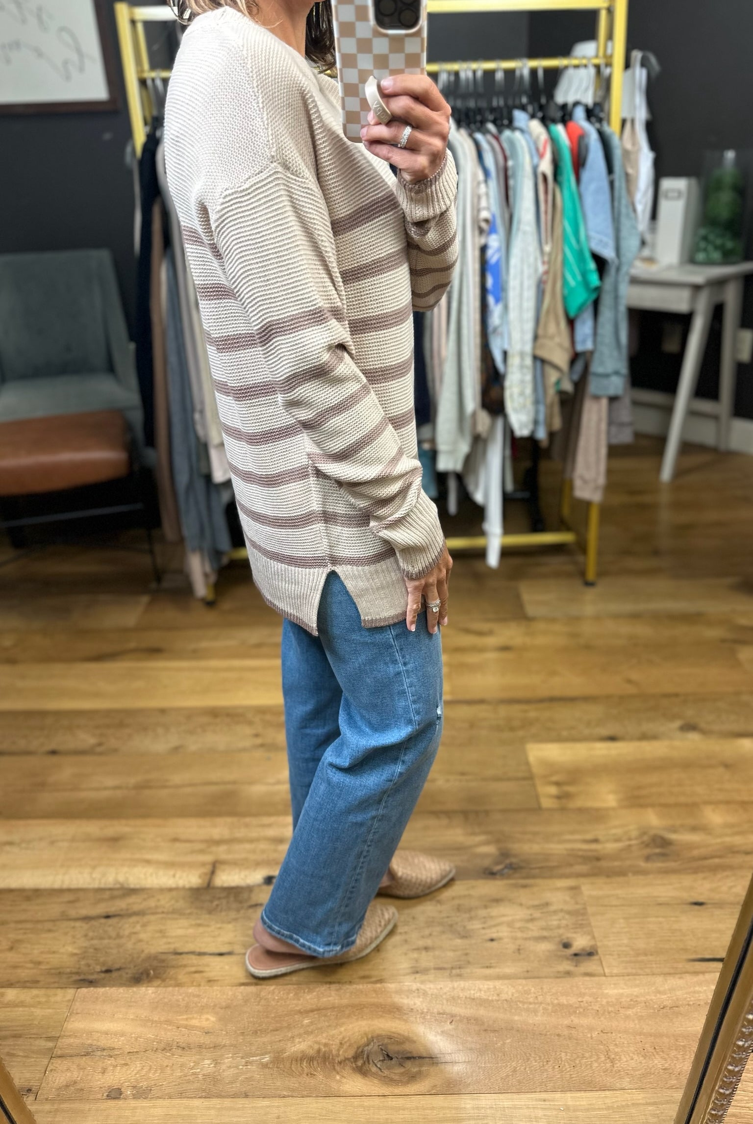 Trust In Me Striped Knit Sweater- Multiple Options-Be Cool-Anna Kaytes Boutique, Women's Fashion Boutique in Grinnell, Iowa