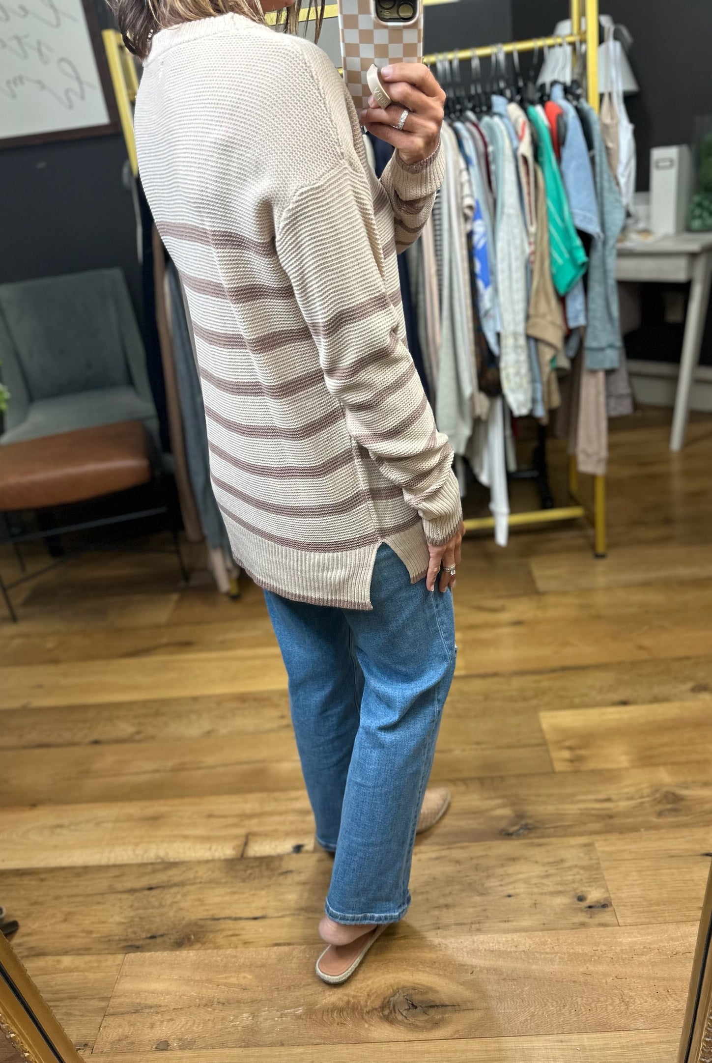 Trust In Me Striped Knit Sweater- Multiple Options-Be Cool-Anna Kaytes Boutique, Women's Fashion Boutique in Grinnell, Iowa