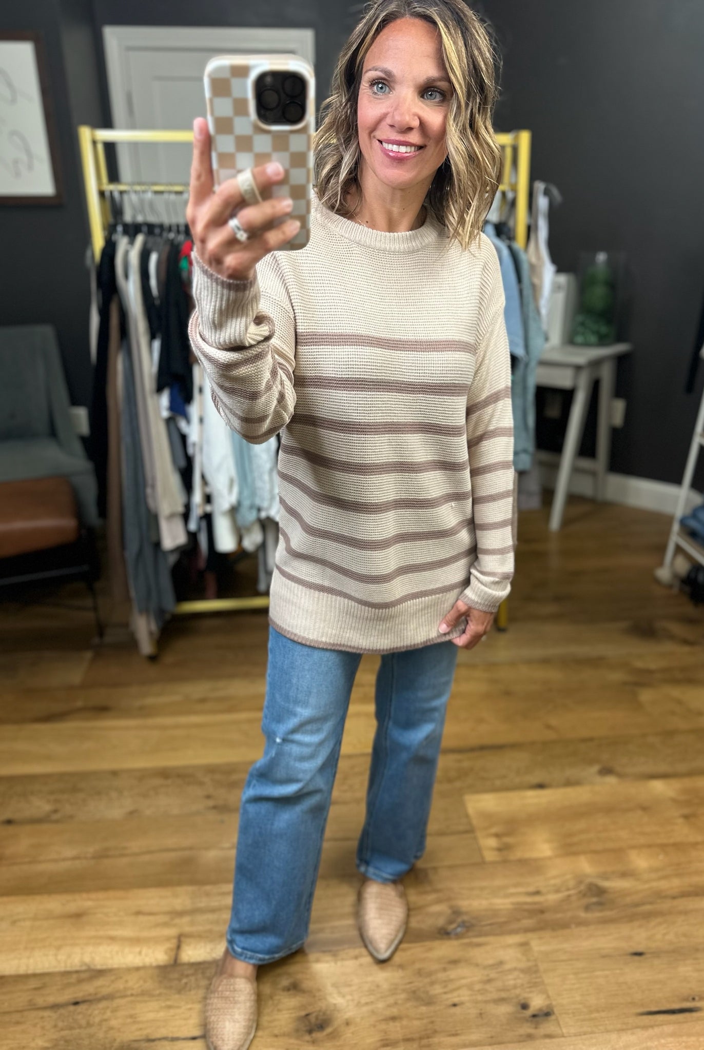 Trust In Me Striped Knit Sweater- Multiple Options-Be Cool-Anna Kaytes Boutique, Women's Fashion Boutique in Grinnell, Iowa