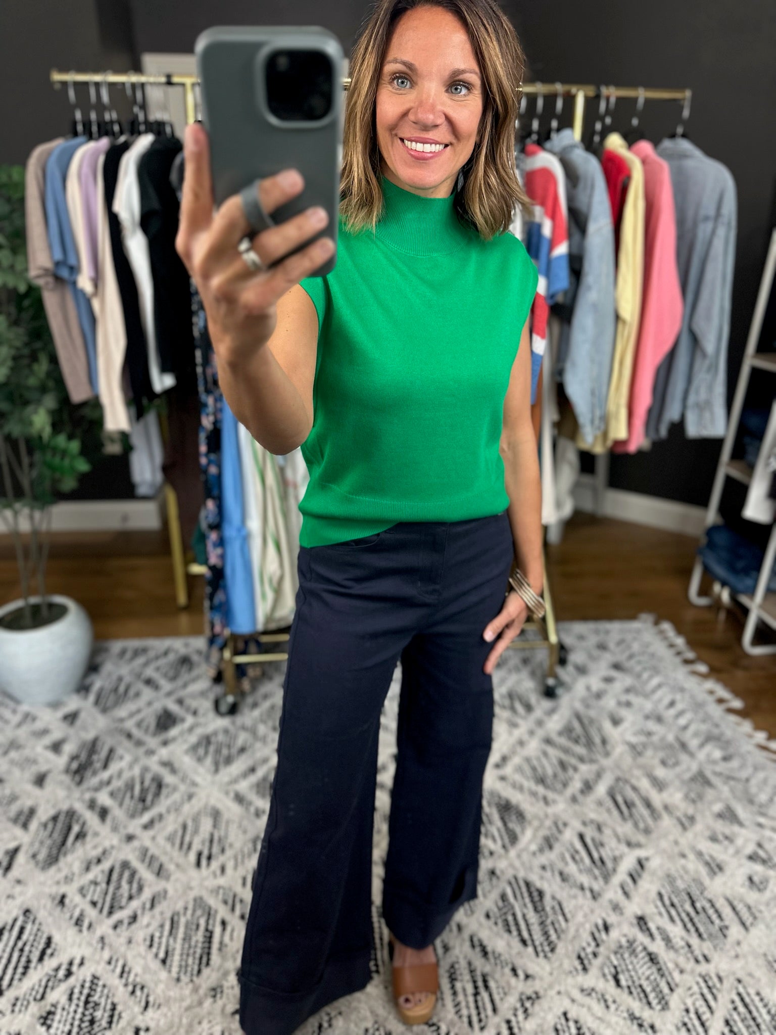 The Carrie Wide-Leg Cuffed Pant-Pants-Entro-Anna Kaytes Boutique, Women's Fashion Boutique in Grinnell, Iowa