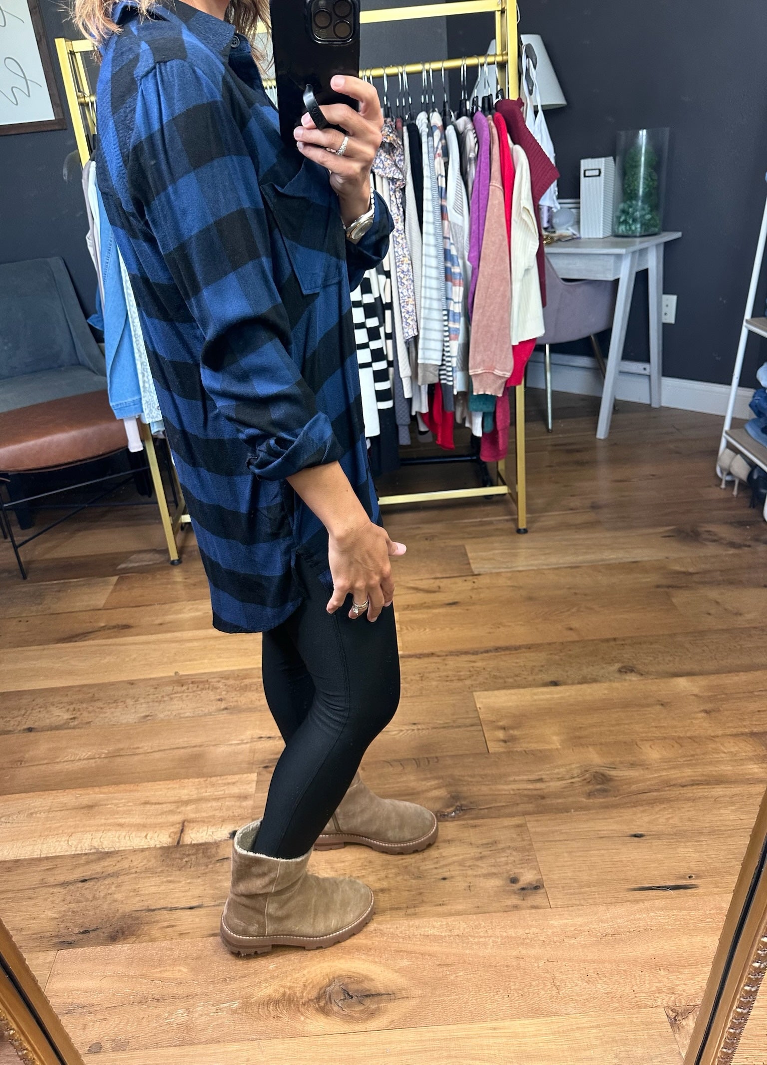 **Make you Miss Buffalo Plaid Button-Down Top - Multiple Options-Be Cool-Anna Kaytes Boutique, Women's Fashion Boutique in Grinnell, Iowa
