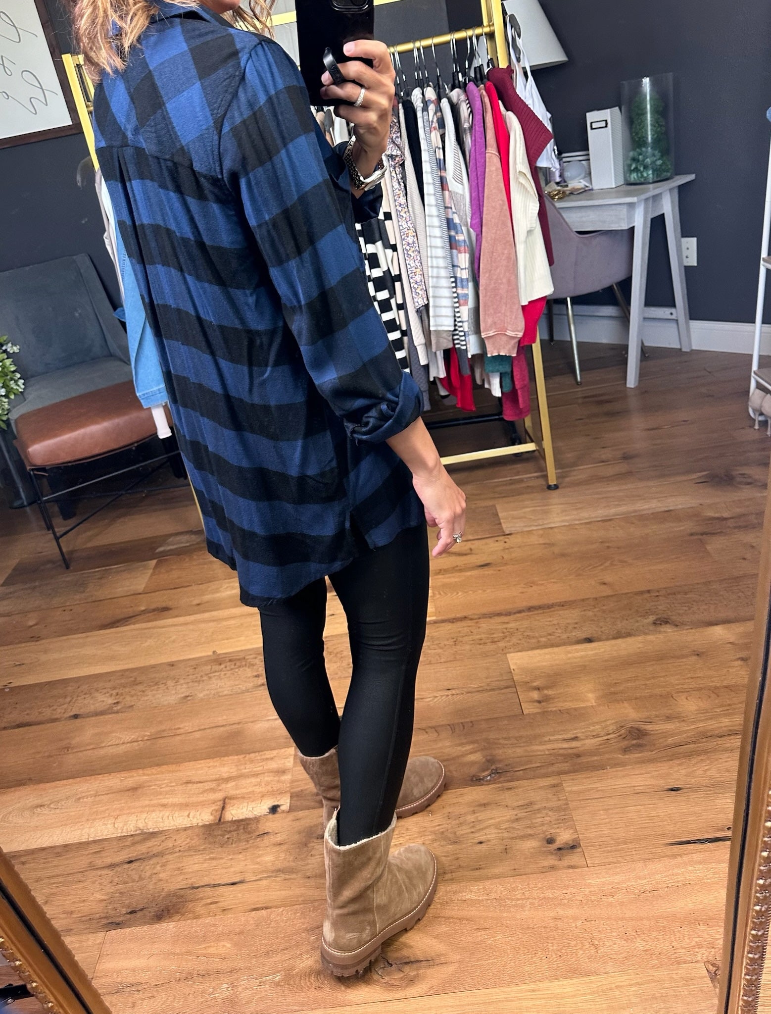 **Make you Miss Buffalo Plaid Button-Down Top - Multiple Options-Be Cool-Anna Kaytes Boutique, Women's Fashion Boutique in Grinnell, Iowa