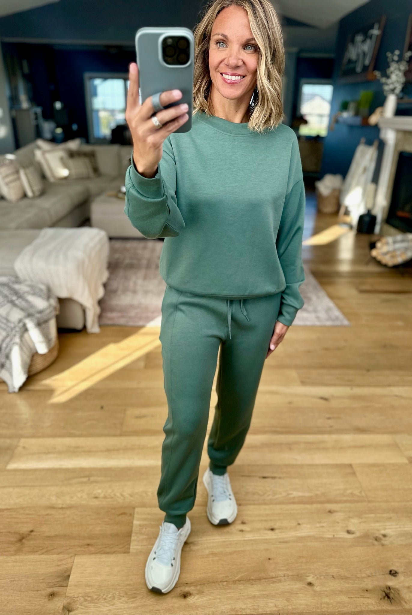Colder Weather Scuba Crew + Jogger Set-Zenana-Anna Kaytes Boutique, Women's Fashion Boutique in Grinnell, Iowa
