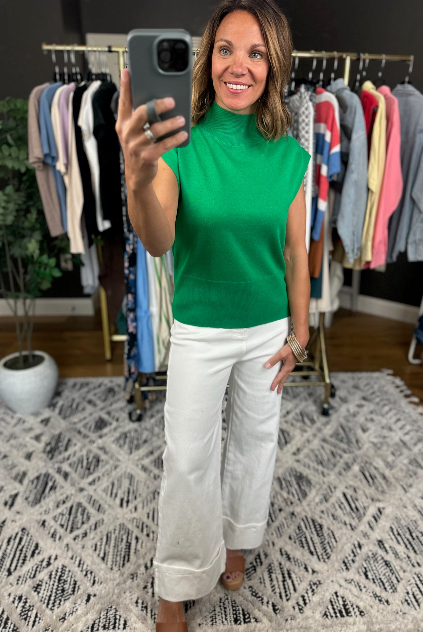 The Carrie Wide-Leg Cuffed Pant-Pants-Entro-Anna Kaytes Boutique, Women's Fashion Boutique in Grinnell, Iowa