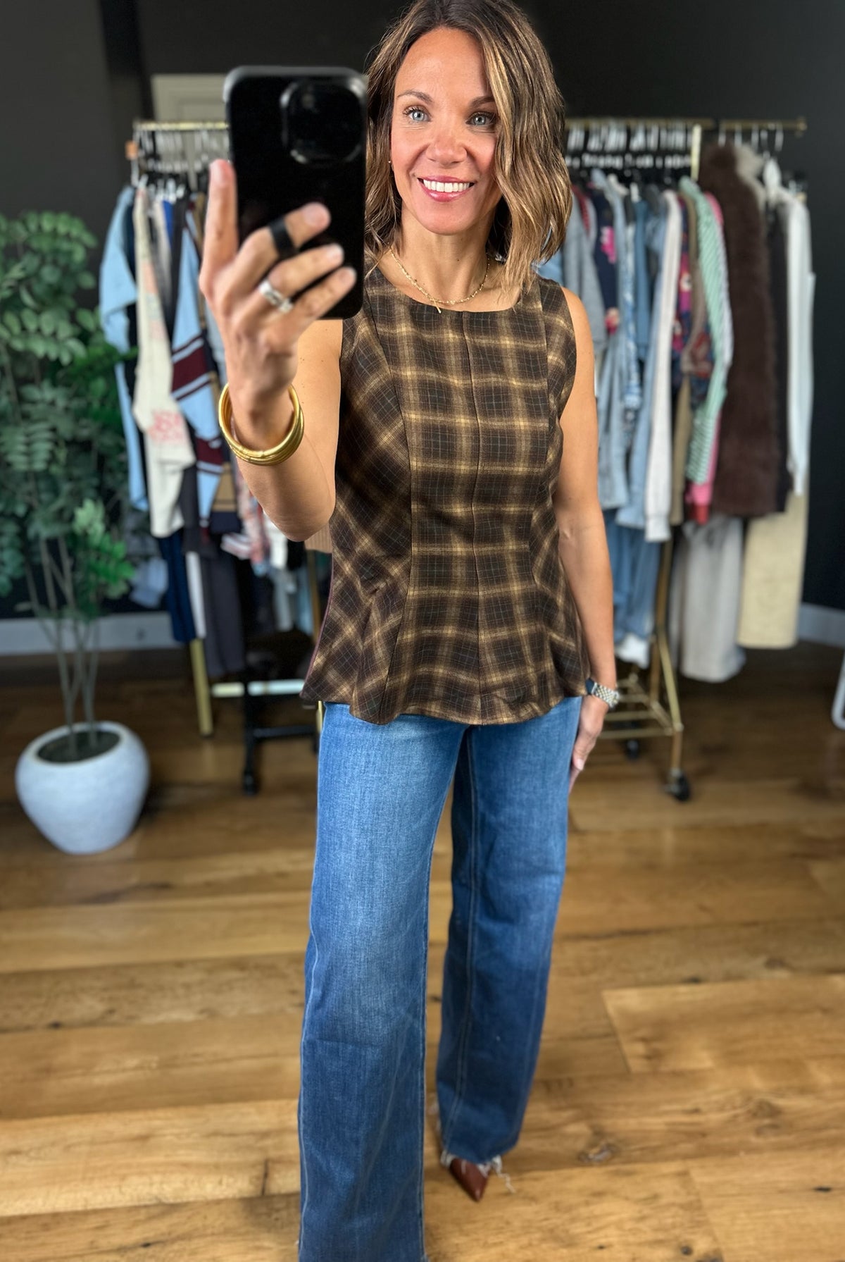 Open Door Two-Toned Peplum Top-Sleeveless-THML-Anna Kaytes Boutique, Women's Fashion Boutique in Grinnell, Iowa