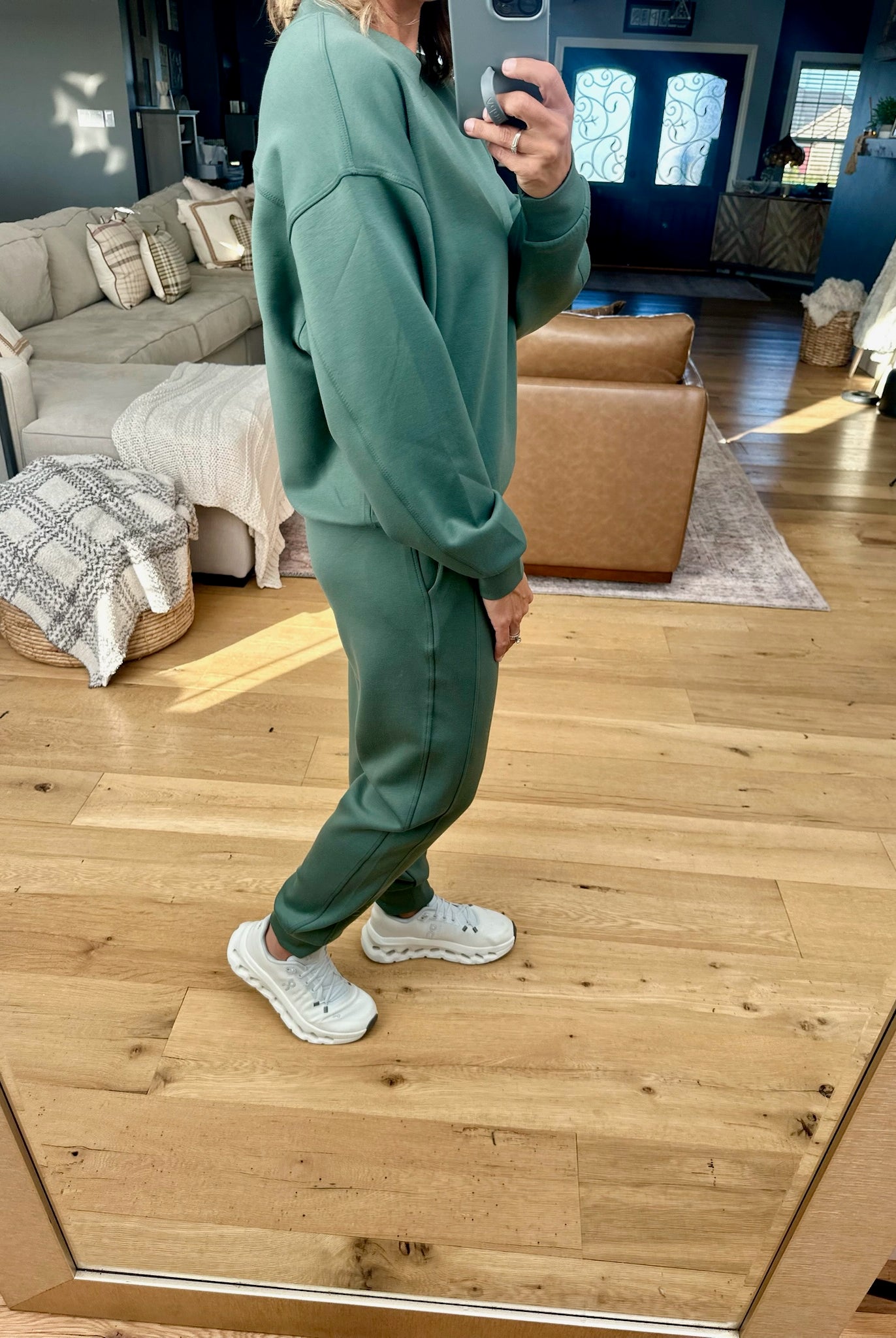 Colder Weather Scuba Crew + Jogger Set-Zenana-Anna Kaytes Boutique, Women's Fashion Boutique in Grinnell, Iowa