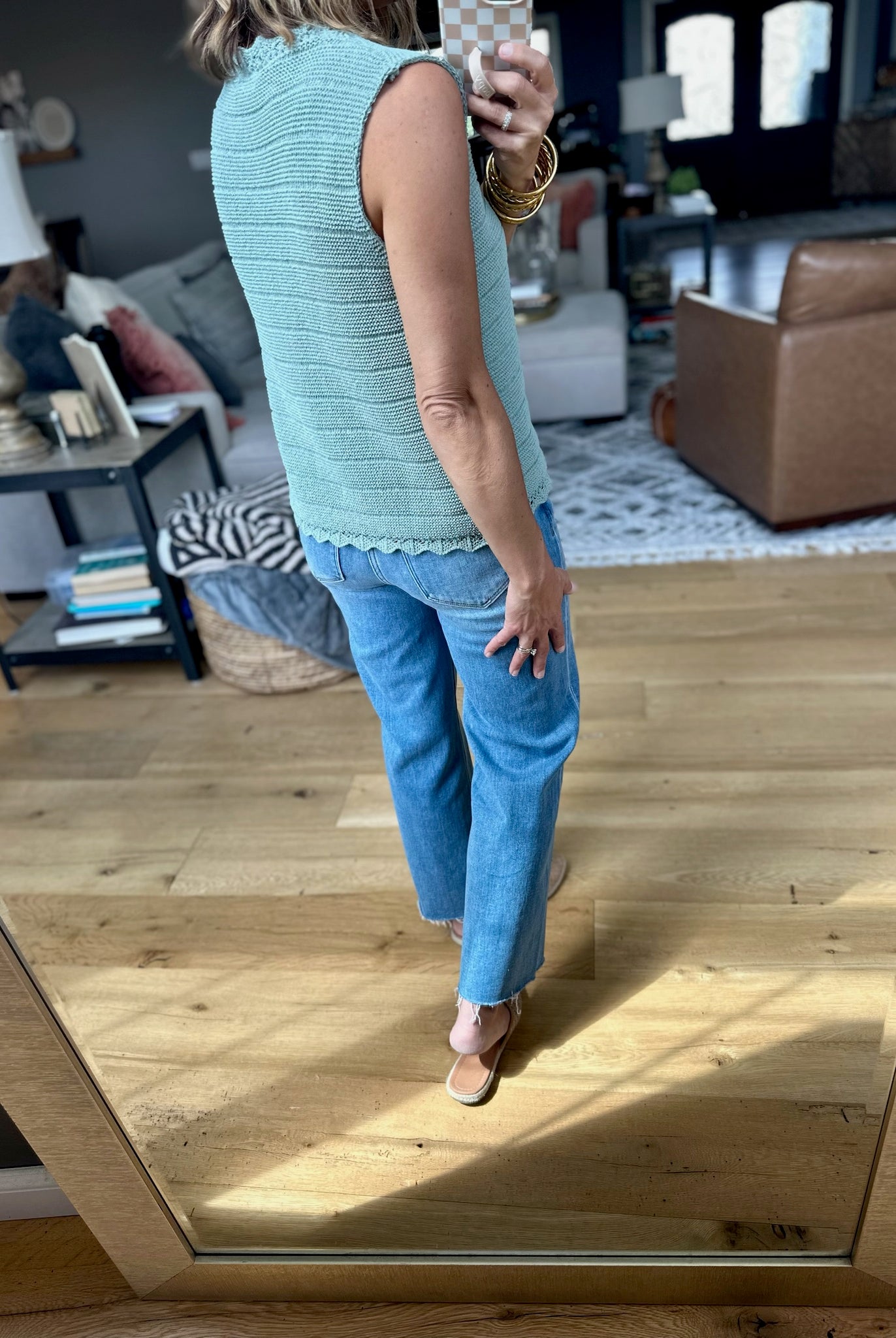 Only Reason Knit Button-Down Vest - Dusty Sage-Wishlist-Anna Kaytes Boutique, Women's Fashion Boutique in Grinnell, Iowa