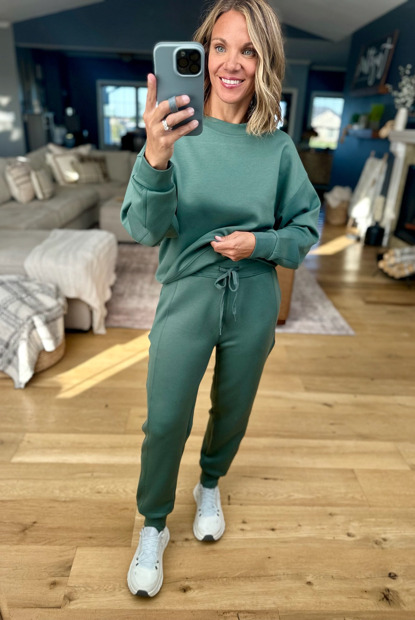 Colder Weather Scuba Crew + Jogger Set-Zenana-Anna Kaytes Boutique, Women's Fashion Boutique in Grinnell, Iowa