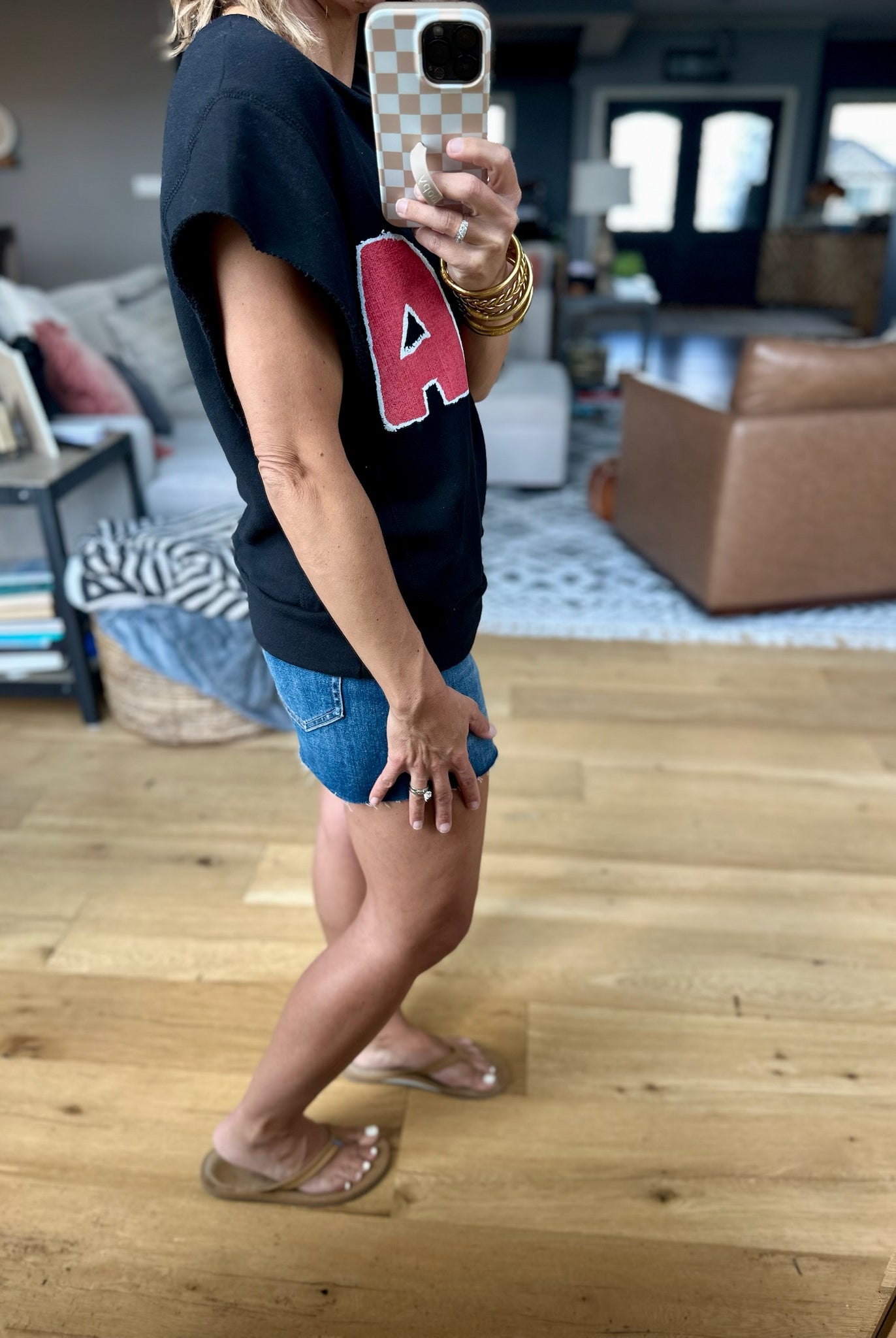 Home Of The Brave Raw-Edge Top - Black-Bucketlist-Anna Kaytes Boutique, Women's Fashion Boutique in Grinnell, Iowa