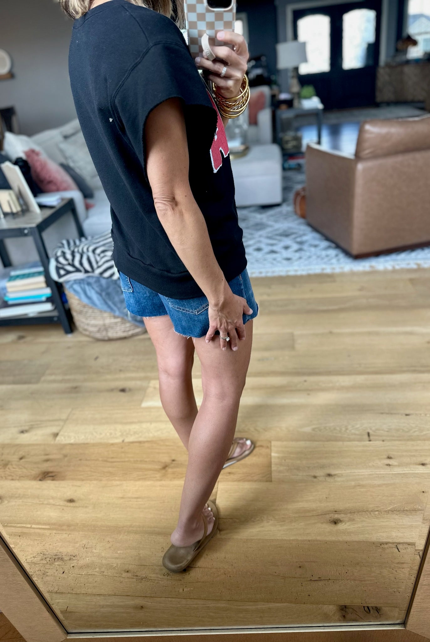 Home Of The Brave Raw-Edge Top - Black-Bucketlist-Anna Kaytes Boutique, Women's Fashion Boutique in Grinnell, Iowa