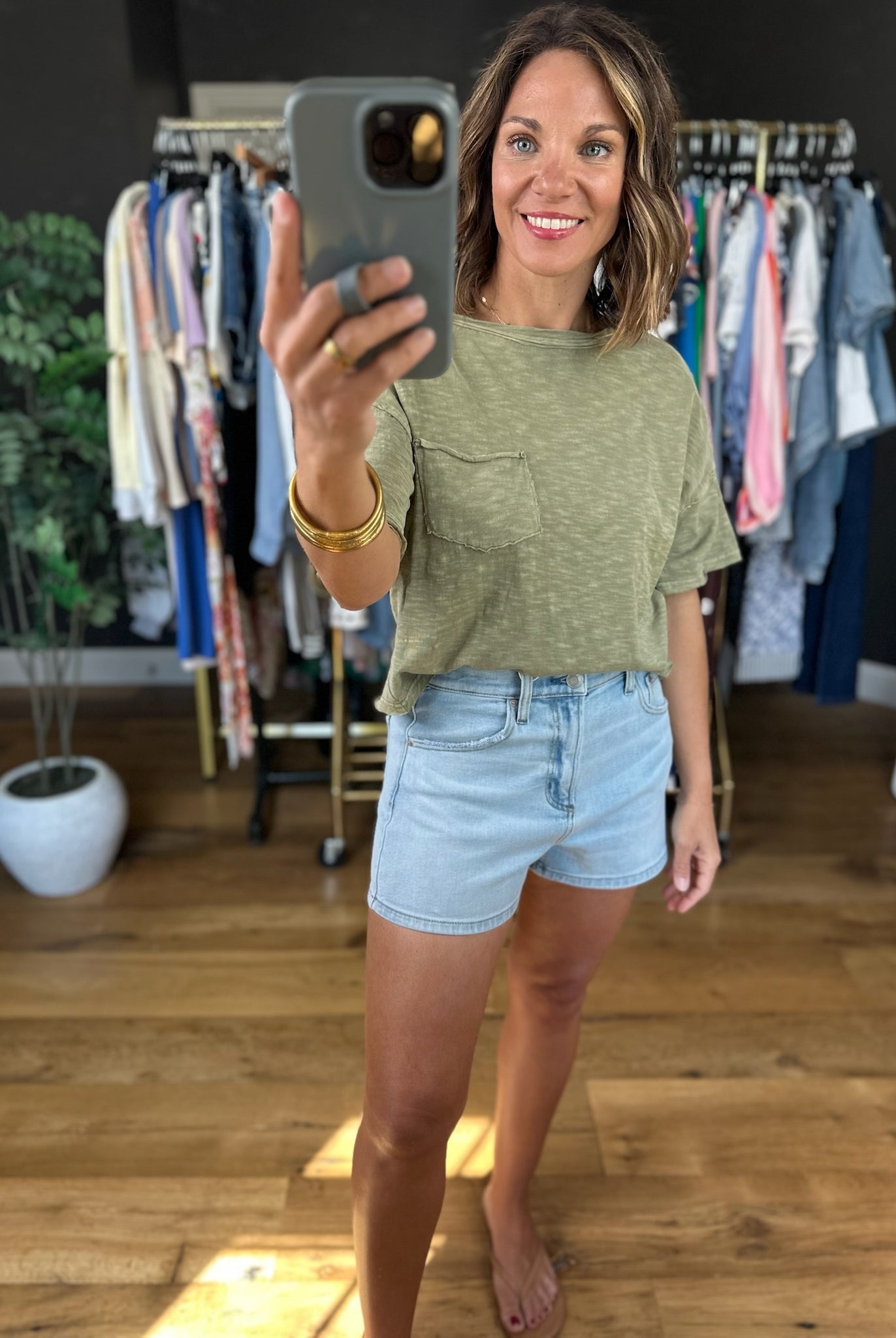 Z Supply Camila High-Rise A-Line Shorts-Shorts-Z Supply-Anna Kaytes Boutique, Women's Fashion Boutique in Grinnell, Iowa