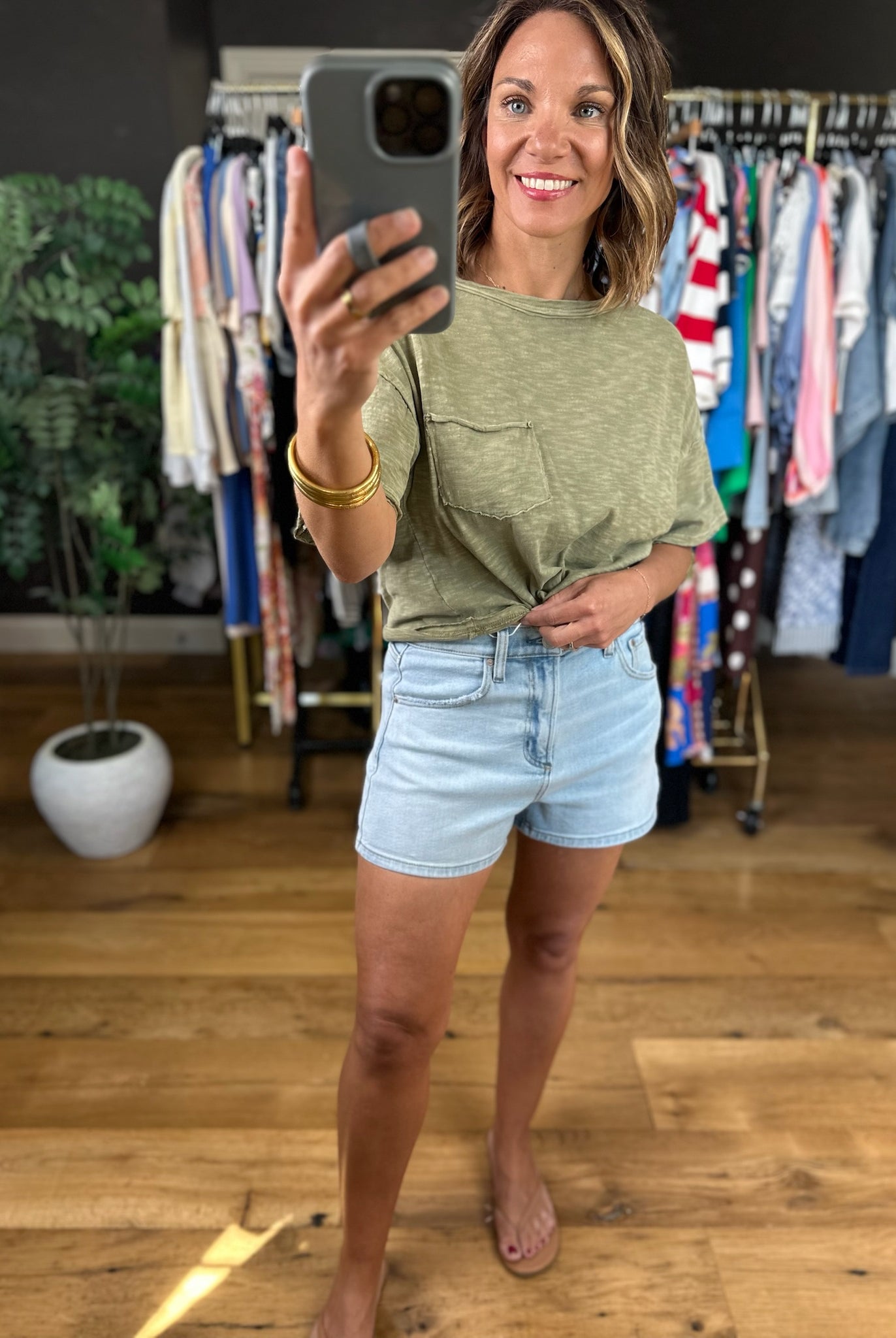 Z Supply Camila High-Rise A-Line Shorts-Shorts-Z Supply-Anna Kaytes Boutique, Women's Fashion Boutique in Grinnell, Iowa
