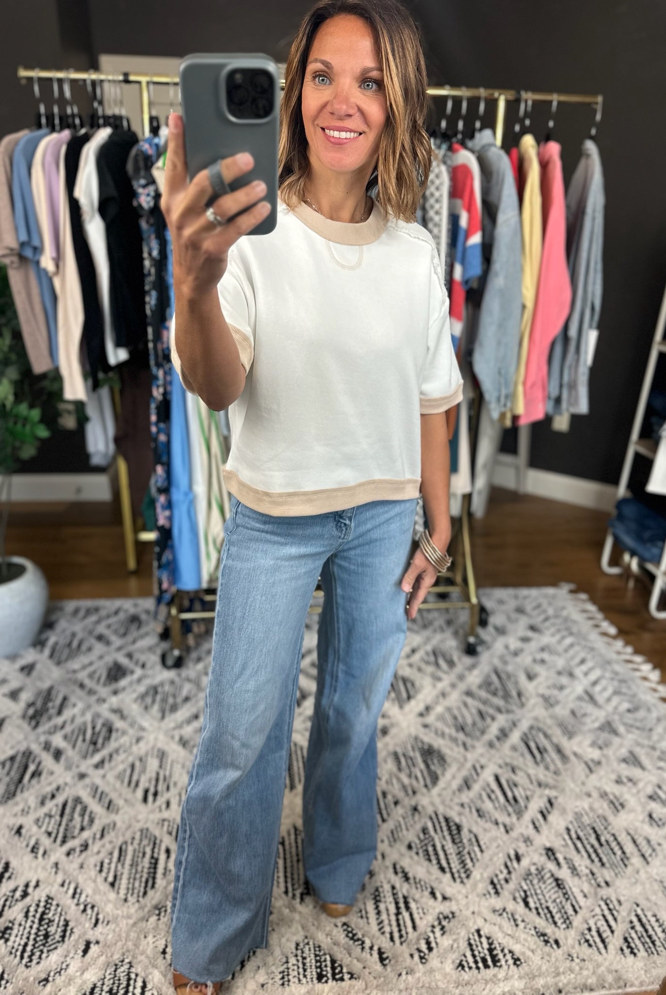 Time Will Tell Crew Tee-Short Sleeves-Wishlist-Anna Kaytes Boutique, Women's Fashion Boutique in Grinnell, Iowa