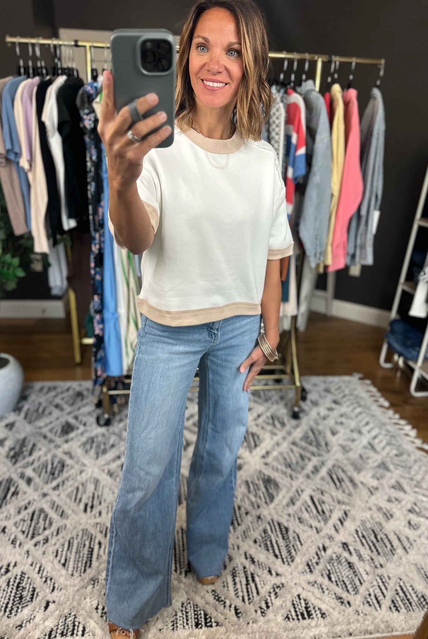 Time Will Tell Crew Tee-Short Sleeves-Wishlist-Anna Kaytes Boutique, Women's Fashion Boutique in Grinnell, Iowa