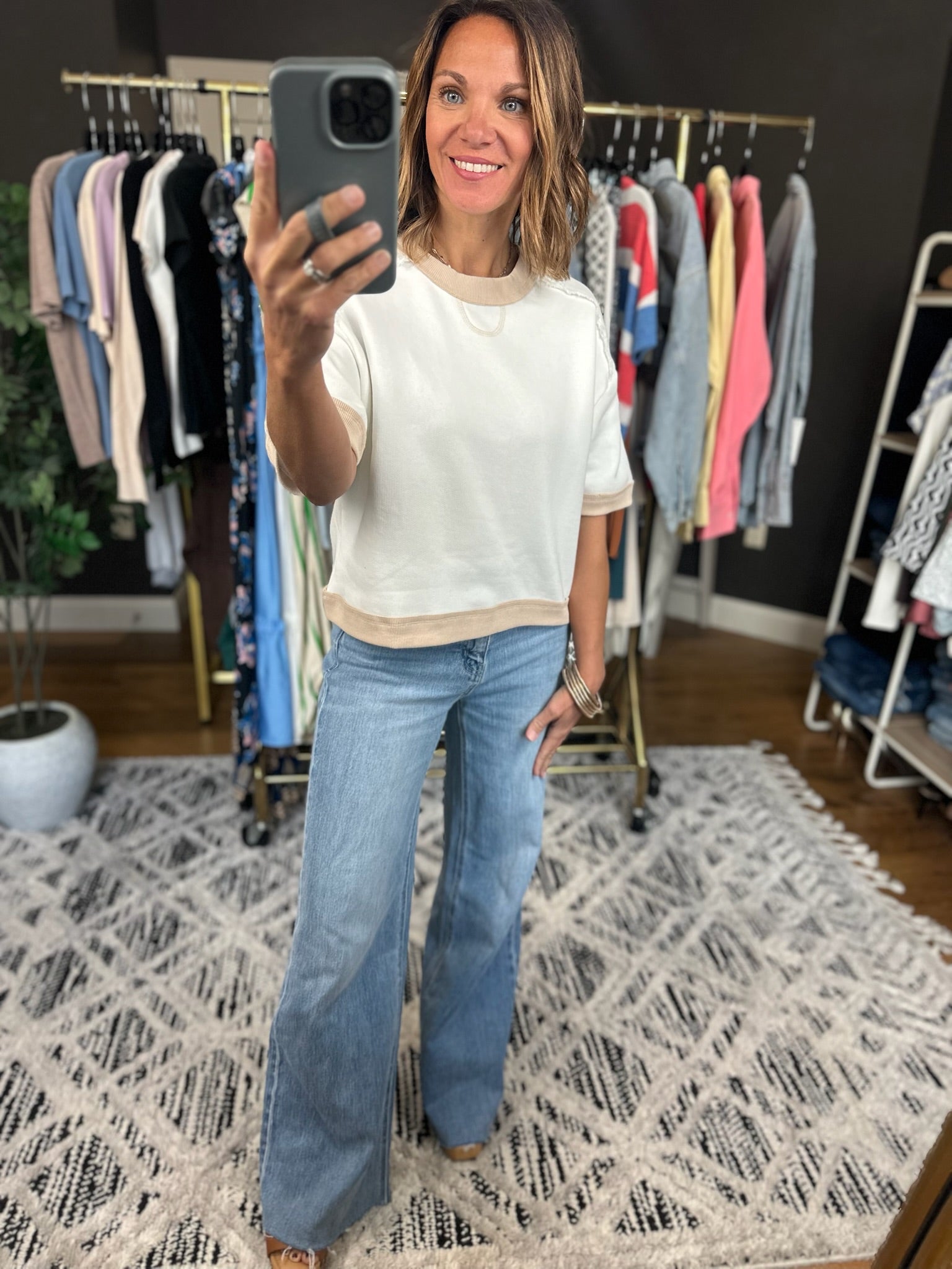 Time Will Tell Crew Tee-Short Sleeves-Wishlist-Anna Kaytes Boutique, Women's Fashion Boutique in Grinnell, Iowa