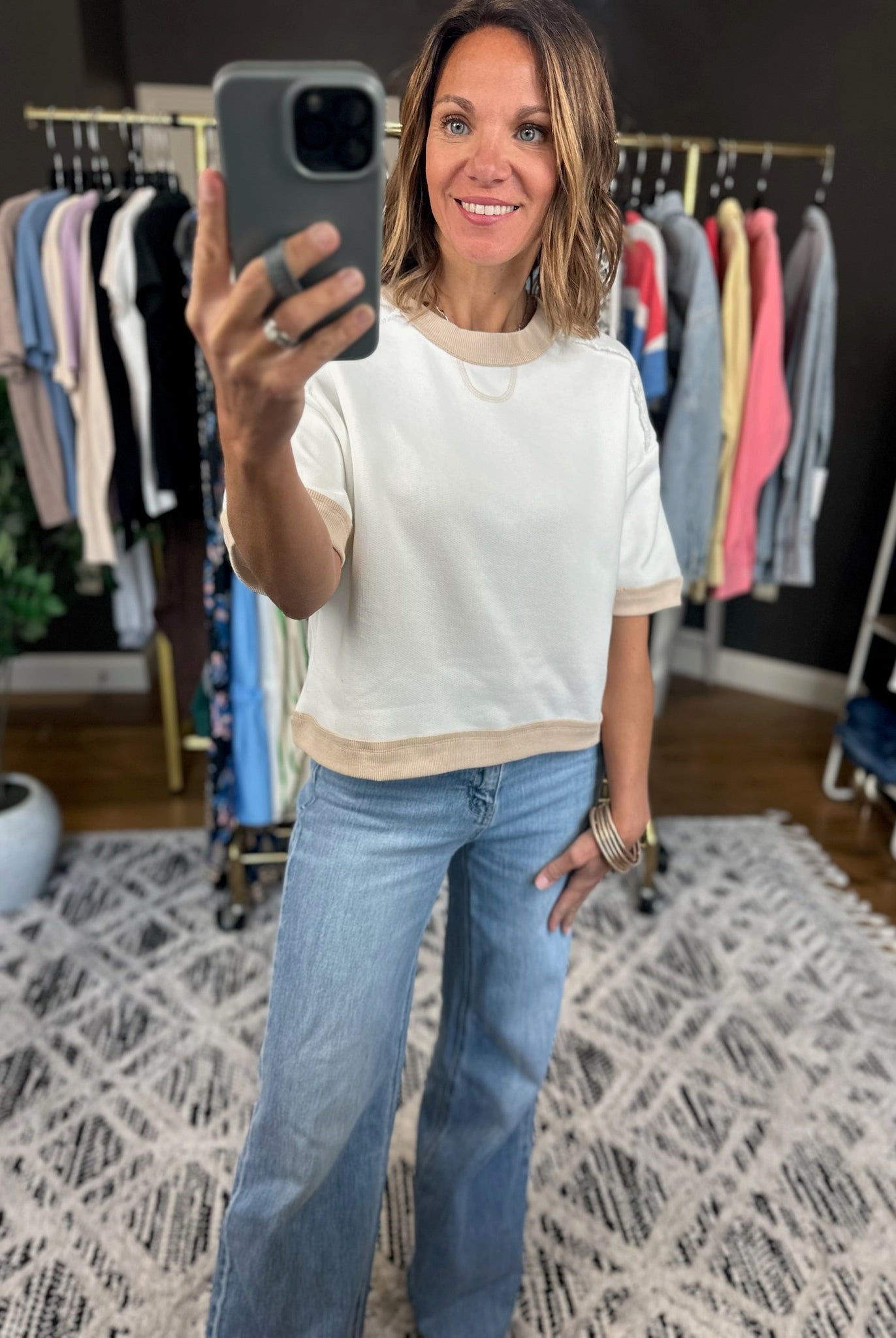 Time Will Tell Crew Tee-Short Sleeves-Wishlist-Anna Kaytes Boutique, Women's Fashion Boutique in Grinnell, Iowa