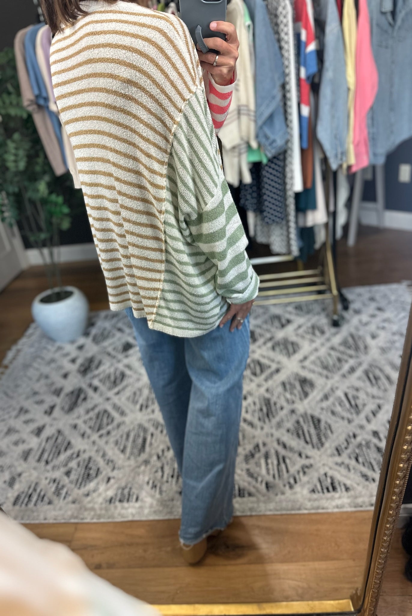 Always There Striped Long Sleeve Top-Long Sleeves-Wishlist-Anna Kaytes Boutique, Women's Fashion Boutique in Grinnell, Iowa