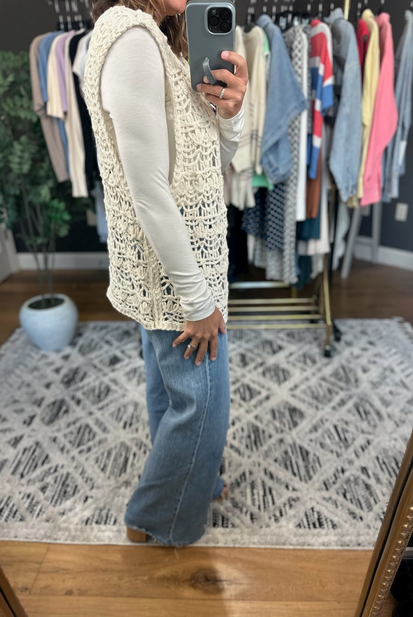 Looking Back Knit Vest-Short Sleeves-Wishlist-Anna Kaytes Boutique, Women's Fashion Boutique in Grinnell, Iowa