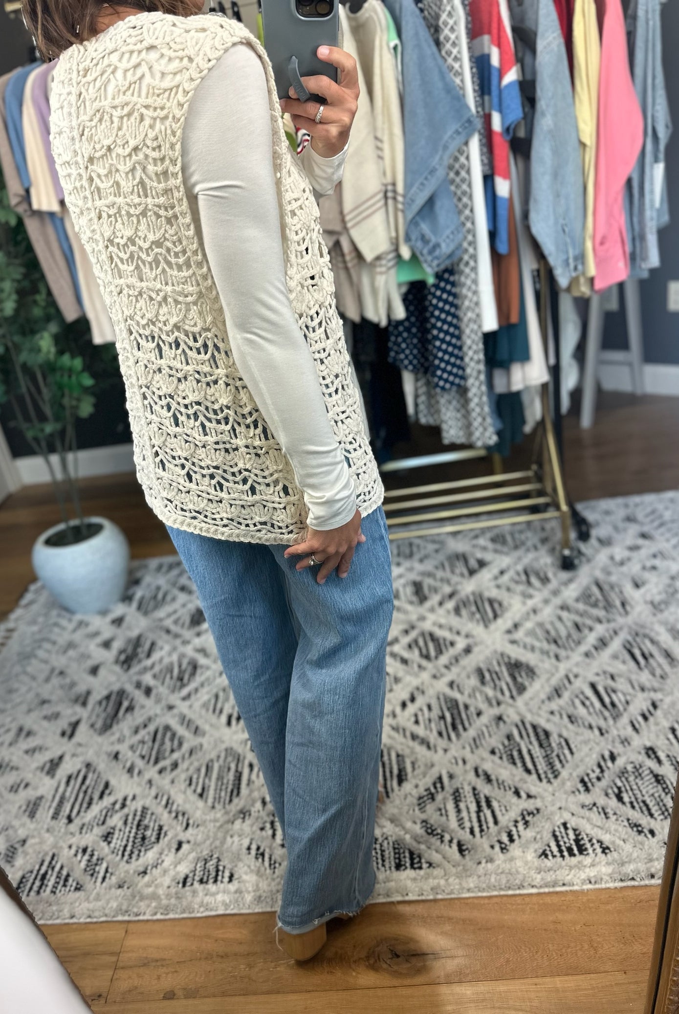 Looking Back Knit Vest-Short Sleeves-Wishlist-Anna Kaytes Boutique, Women's Fashion Boutique in Grinnell, Iowa