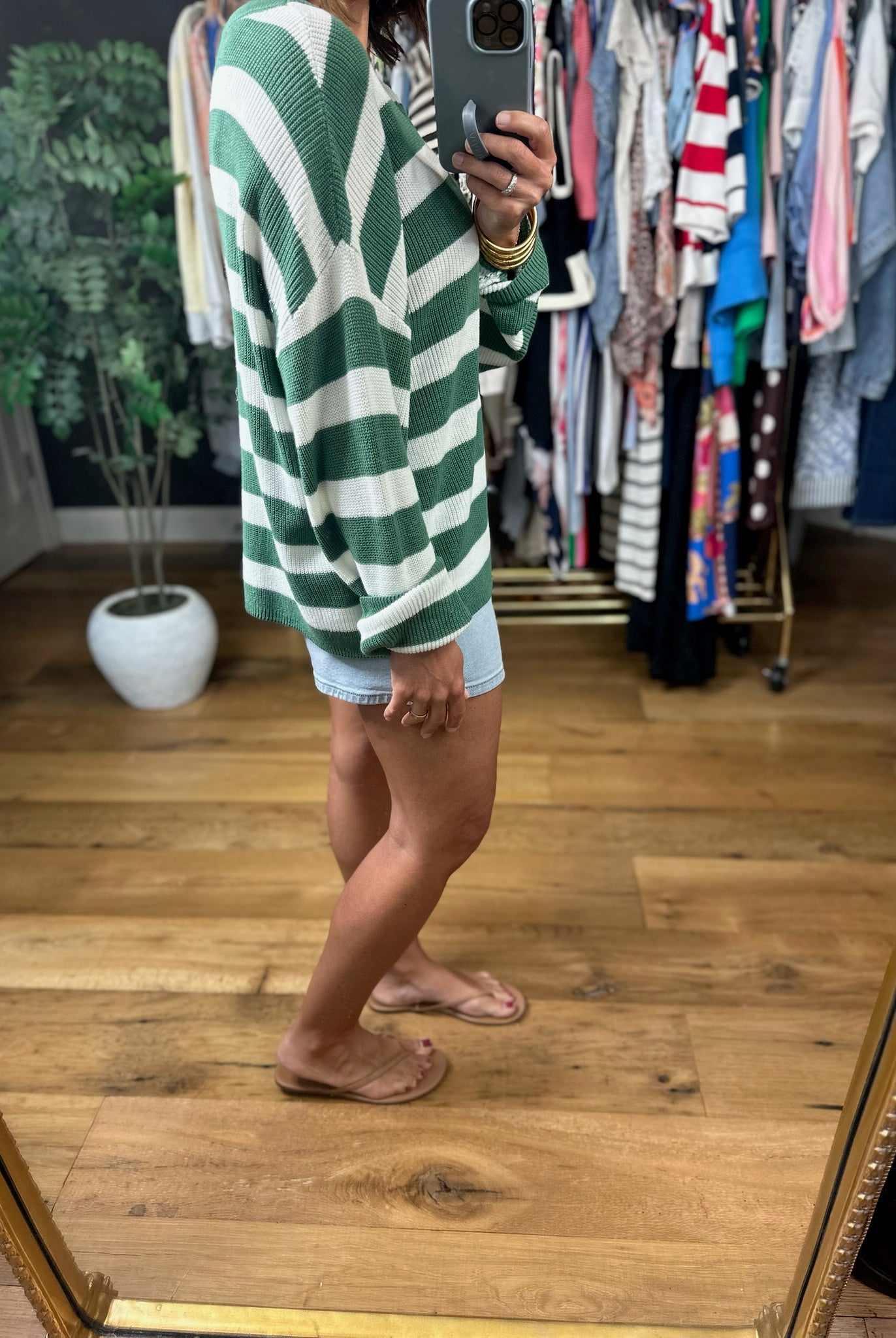 Twist Of Fate Striped Knit Top-Sweaters-Blu Pepper-Anna Kaytes Boutique, Women's Fashion Boutique in Grinnell, Iowa