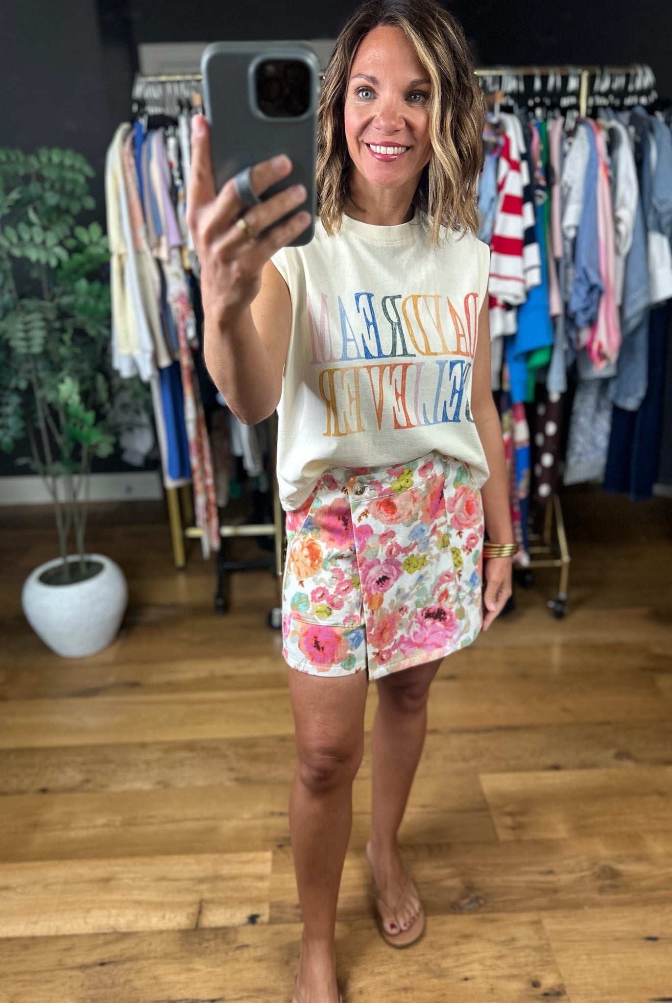 Summer Vibes Floral Skort-Shorts-Entro-Anna Kaytes Boutique, Women's Fashion Boutique in Grinnell, Iowa