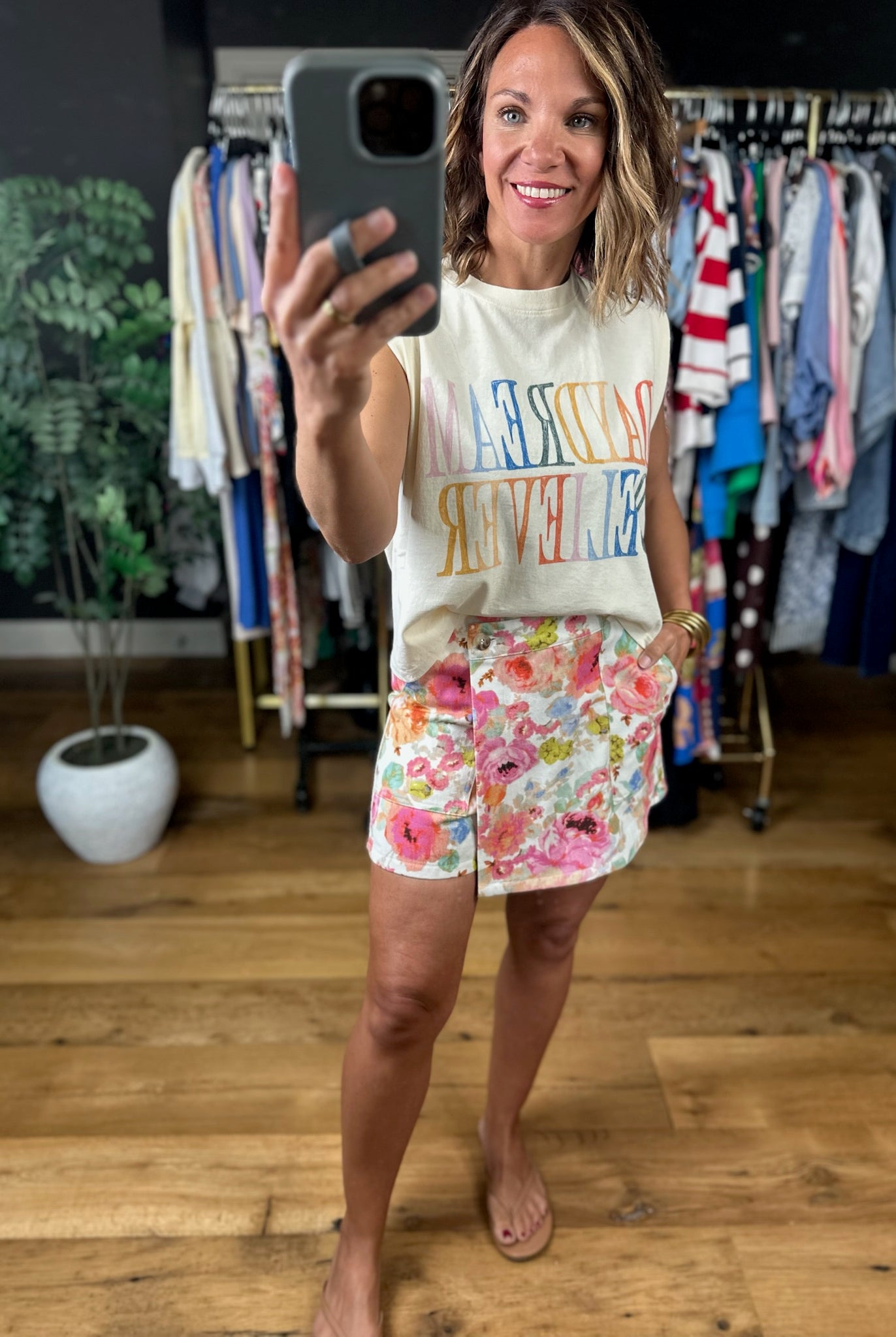 Summer Vibes Floral Skort-Shorts-Entro-Anna Kaytes Boutique, Women's Fashion Boutique in Grinnell, Iowa
