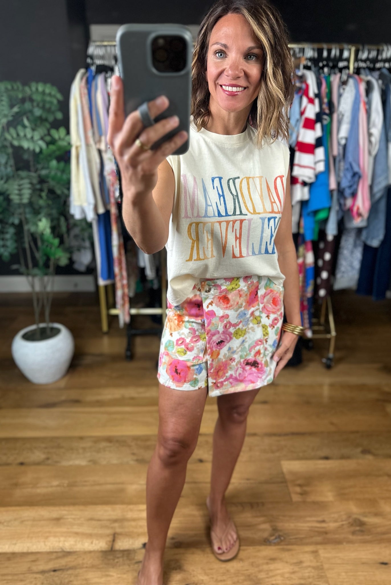 Summer Vibes Floral Skort-Shorts-Entro-Anna Kaytes Boutique, Women's Fashion Boutique in Grinnell, Iowa