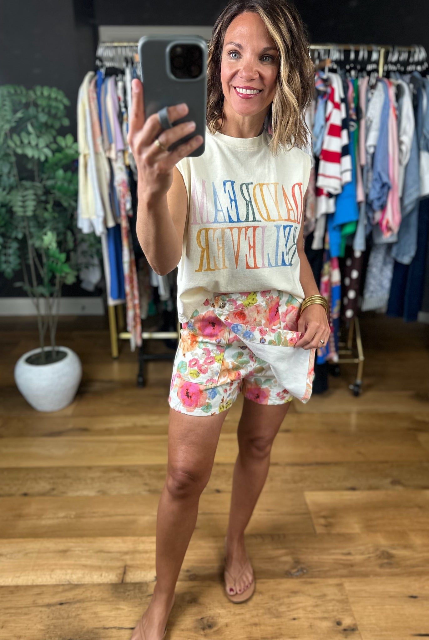 Summer Vibes Floral Skort-Shorts-Entro-Anna Kaytes Boutique, Women's Fashion Boutique in Grinnell, Iowa