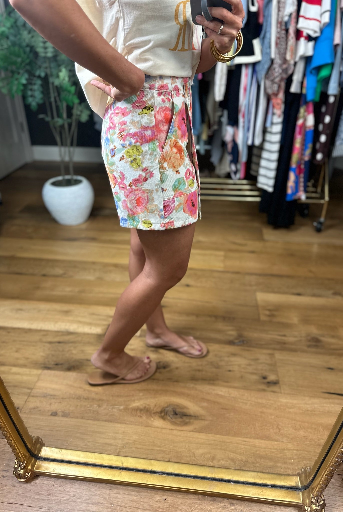 Summer Vibes Floral Skort-Shorts-Entro-Anna Kaytes Boutique, Women's Fashion Boutique in Grinnell, Iowa