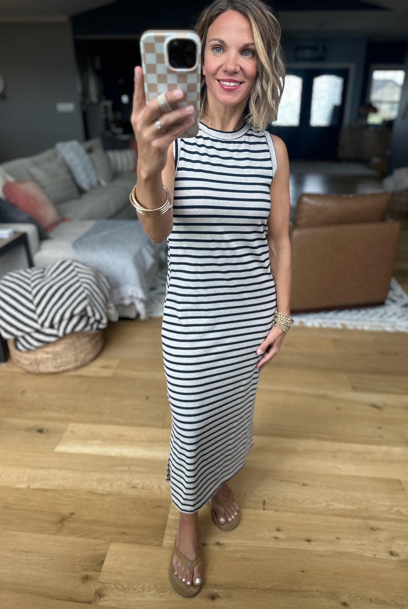 Stand By Me Striped Midi Dress - Multiple Options-Dresses-Eesome-Anna Kaytes Boutique, Women's Fashion Boutique in Grinnell, Iowa