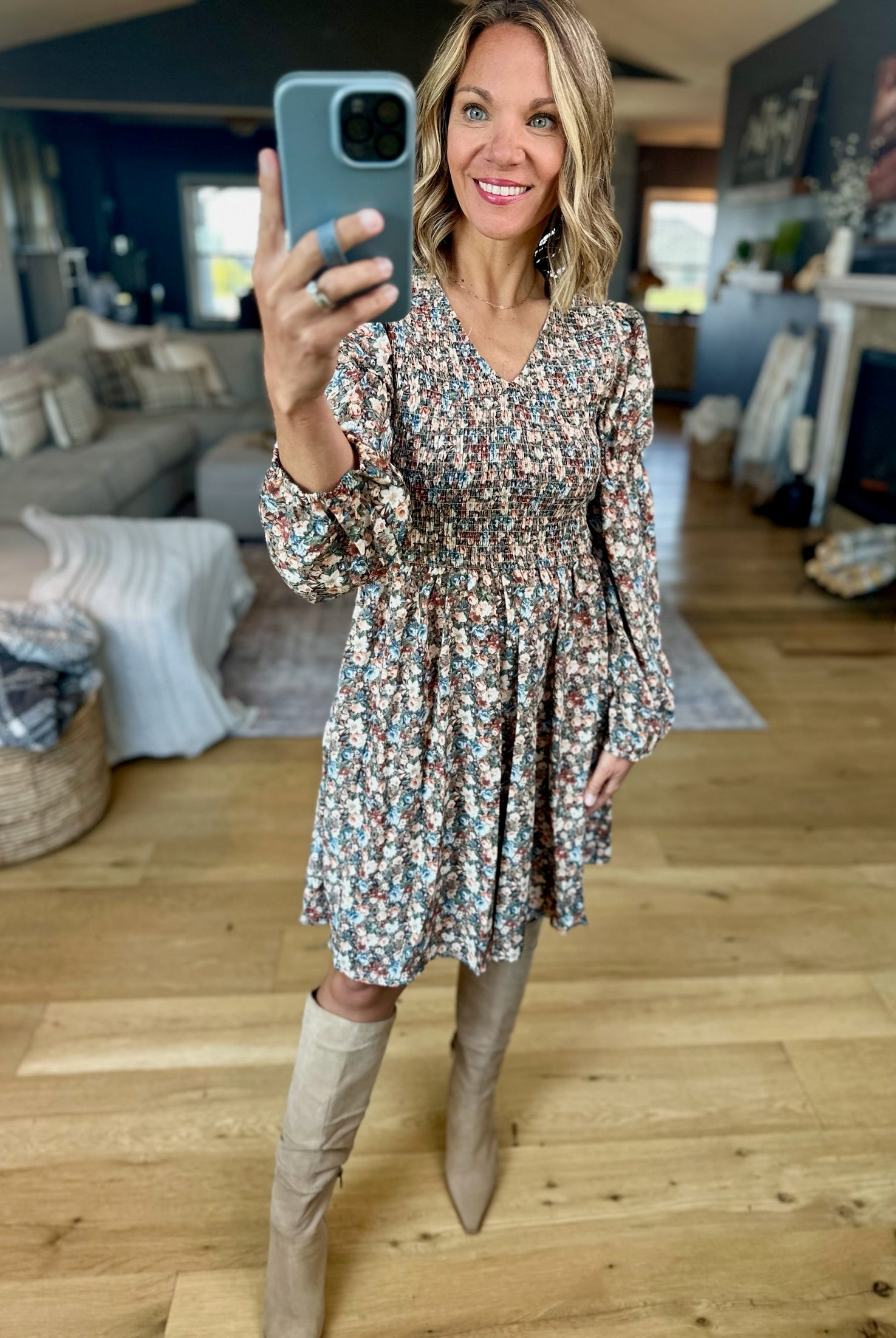 A Little Love For You Floral Dress-Anniewear-Anna Kaytes Boutique, Women's Fashion Boutique in Grinnell, Iowa