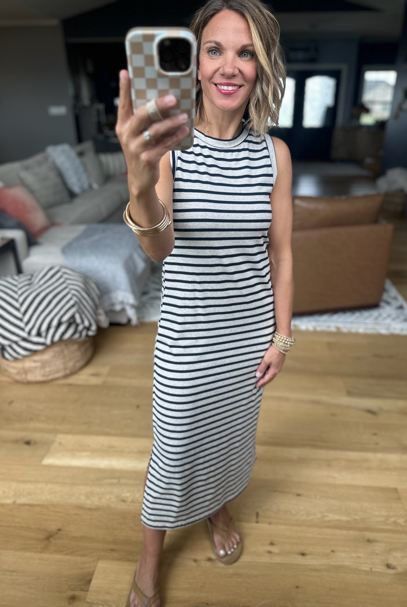 Stand By Me Striped Midi Dress - Multiple Options-Dresses-Eesome-Anna Kaytes Boutique, Women's Fashion Boutique in Grinnell, Iowa