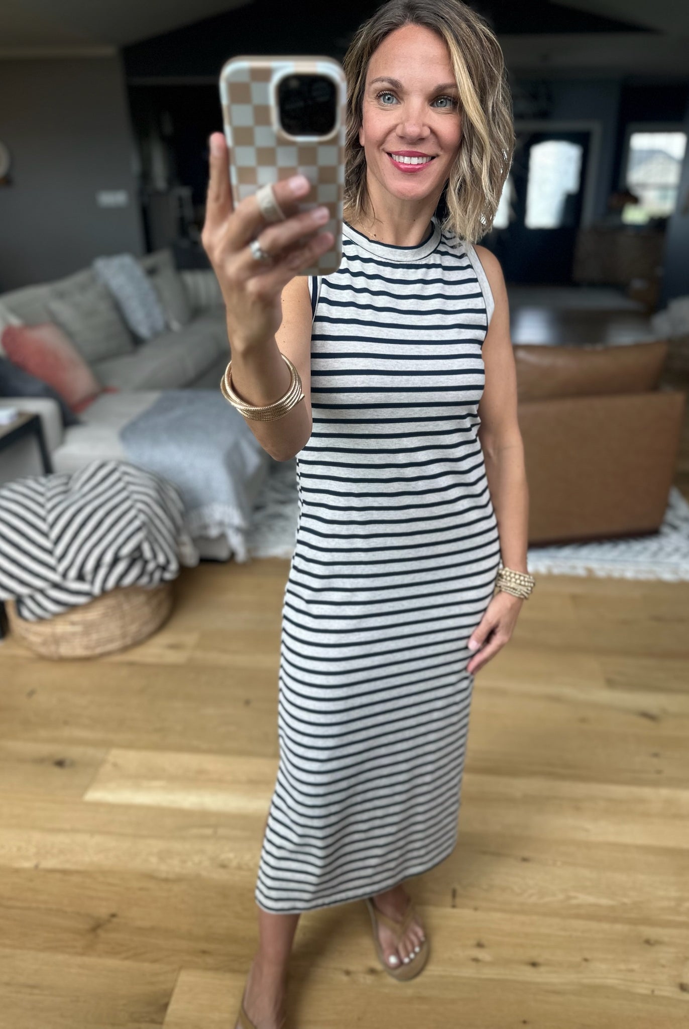 Stand By Me Striped Midi Dress - Multiple Options-Dresses-Eesome-Anna Kaytes Boutique, Women's Fashion Boutique in Grinnell, Iowa