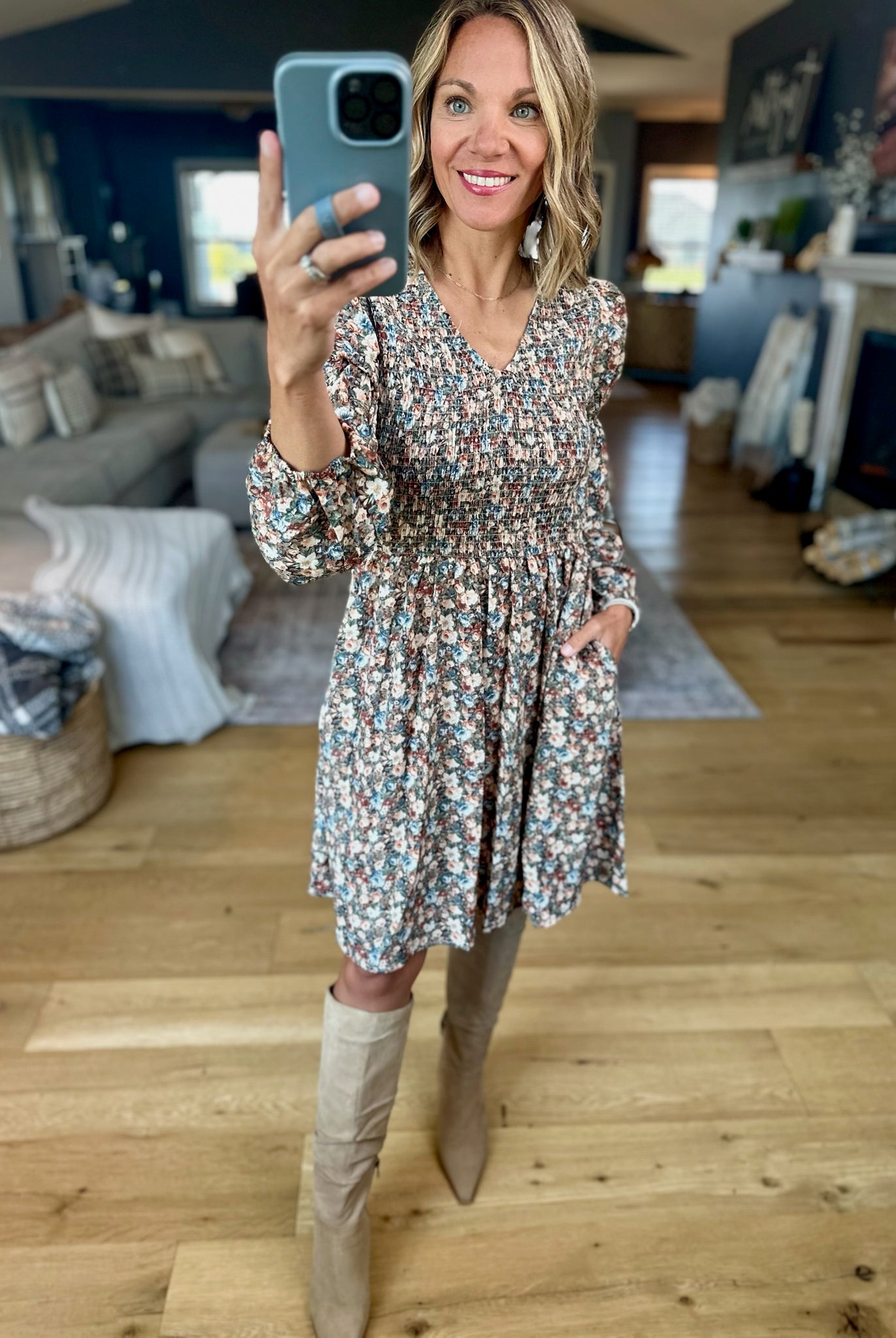 A Little Love For You Floral Dress-Anniewear-Anna Kaytes Boutique, Women's Fashion Boutique in Grinnell, Iowa
