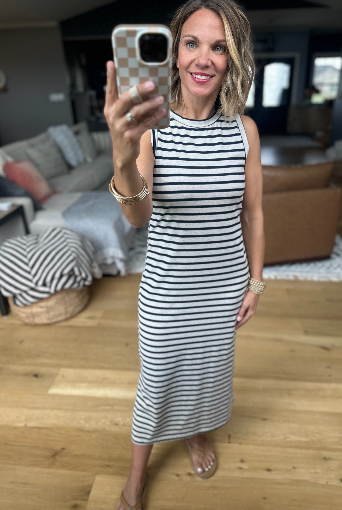 Stand By Me Striped Midi Dress - Multiple Options-Dresses-Eesome-Anna Kaytes Boutique, Women's Fashion Boutique in Grinnell, Iowa