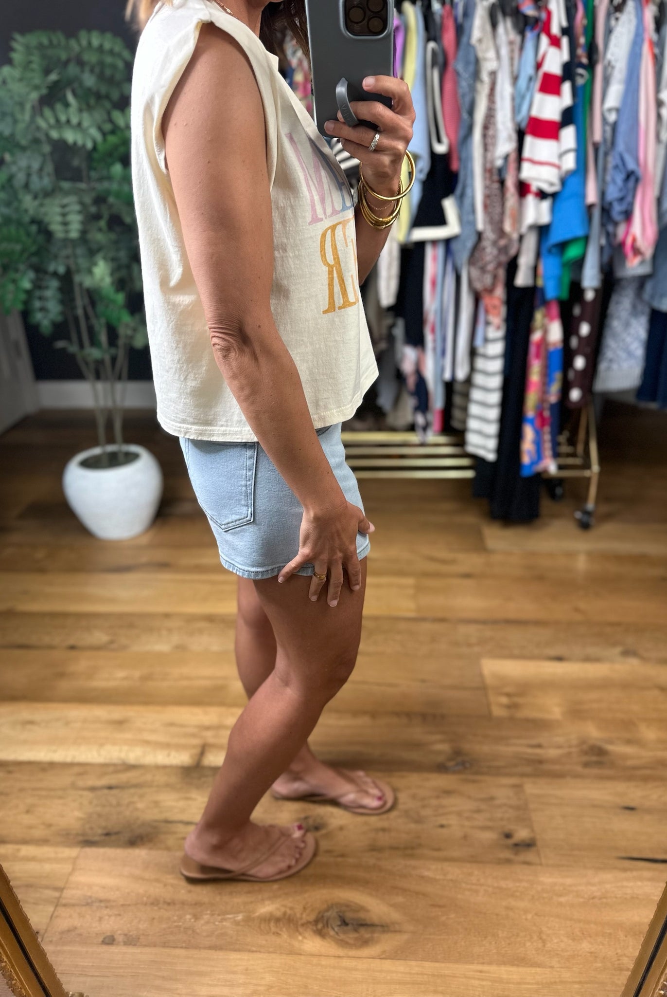 Daydream Believer Muscle Tank-Short Sleeves-poppy & pine-Anna Kaytes Boutique, Women's Fashion Boutique in Grinnell, Iowa
