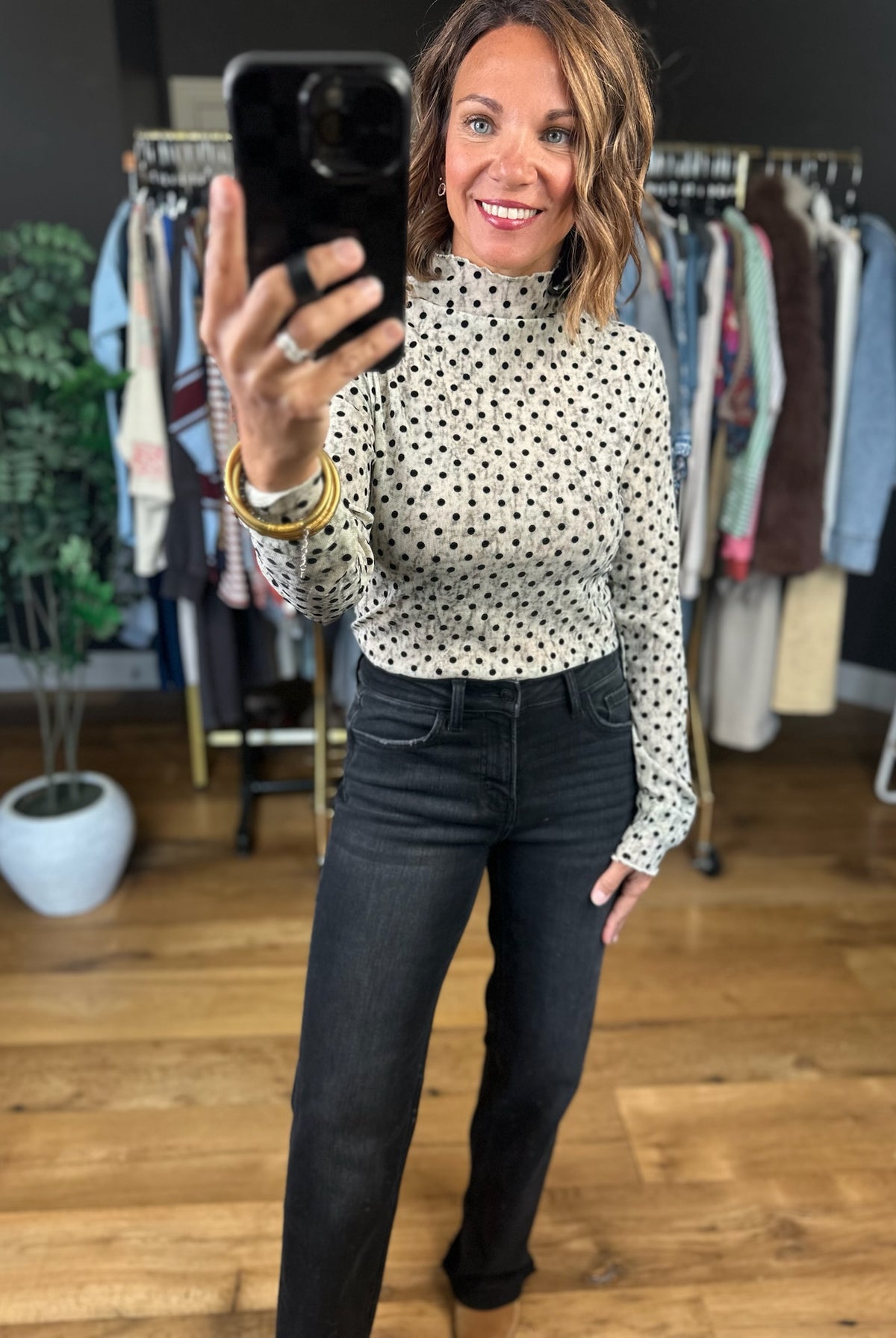 Missing You Long Sleeve Mock-Neck Top-Long Sleeves-Umgee-Anna Kaytes Boutique, Women's Fashion Boutique in Grinnell, Iowa