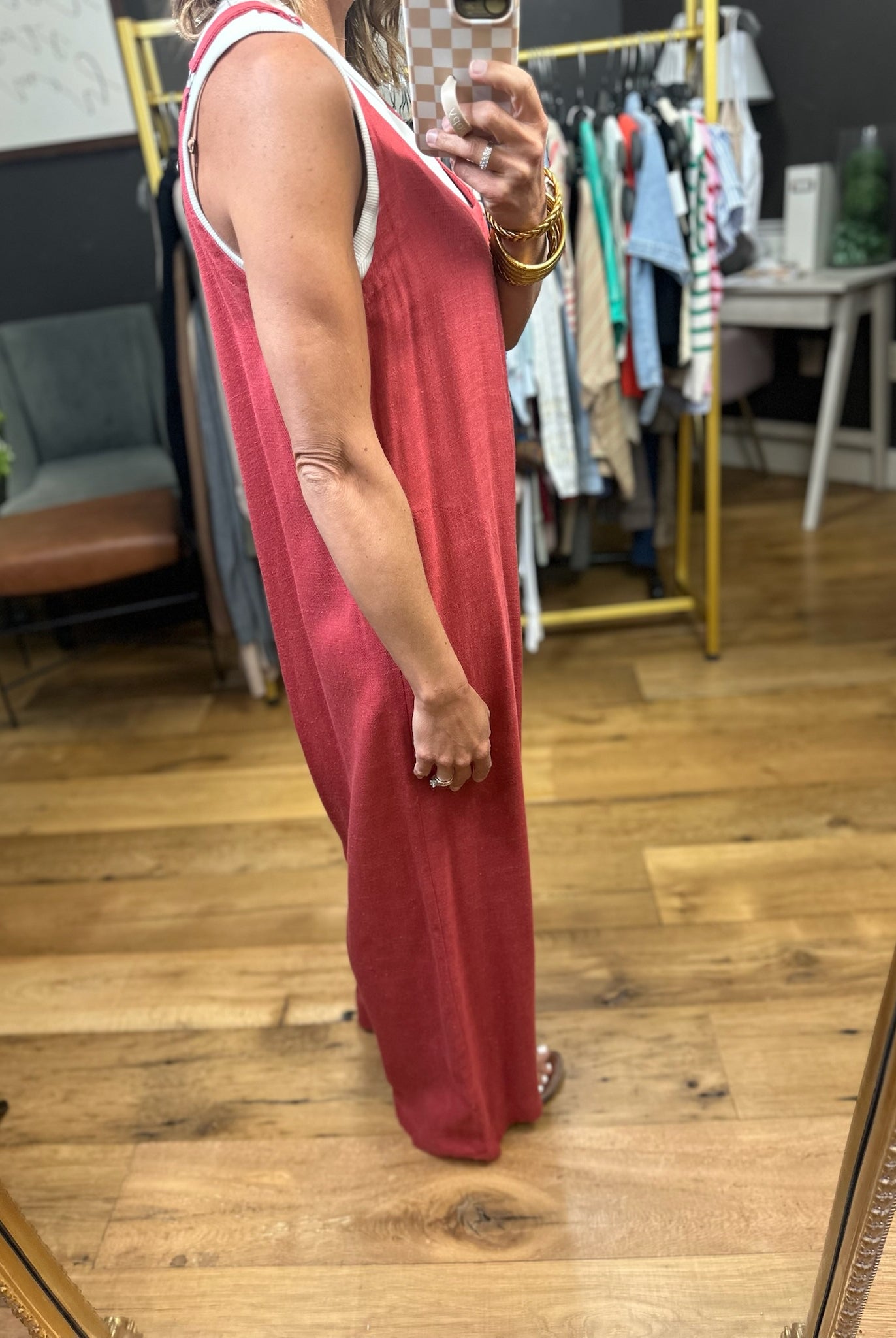 In The Range Wide-Leg Pocket Jumpsuit - Crimson-Easel-Anna Kaytes Boutique, Women's Fashion Boutique in Grinnell, Iowa