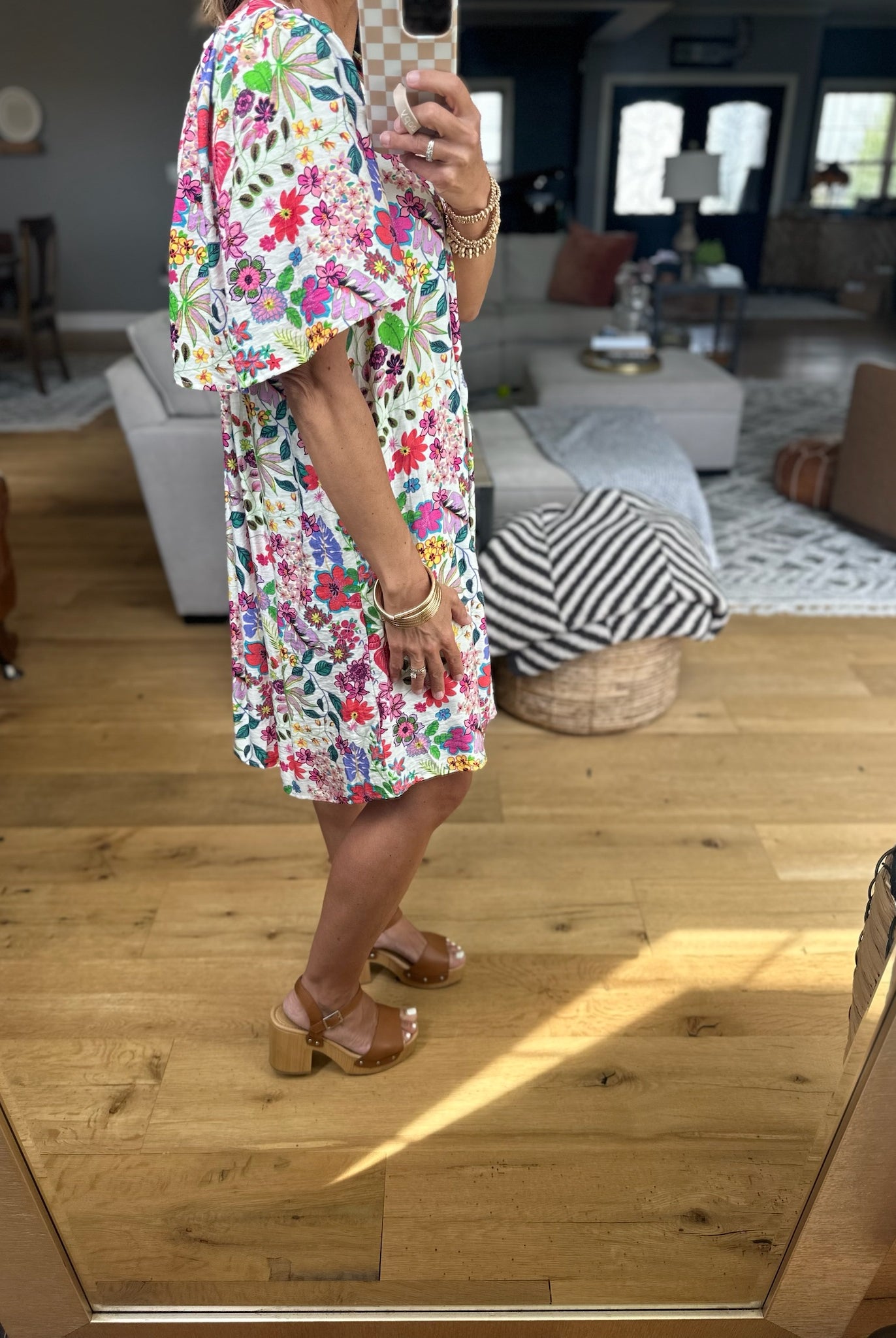 Find This Out Floral Dress - Pink Combo-Easel-Anna Kaytes Boutique, Women's Fashion Boutique in Grinnell, Iowa